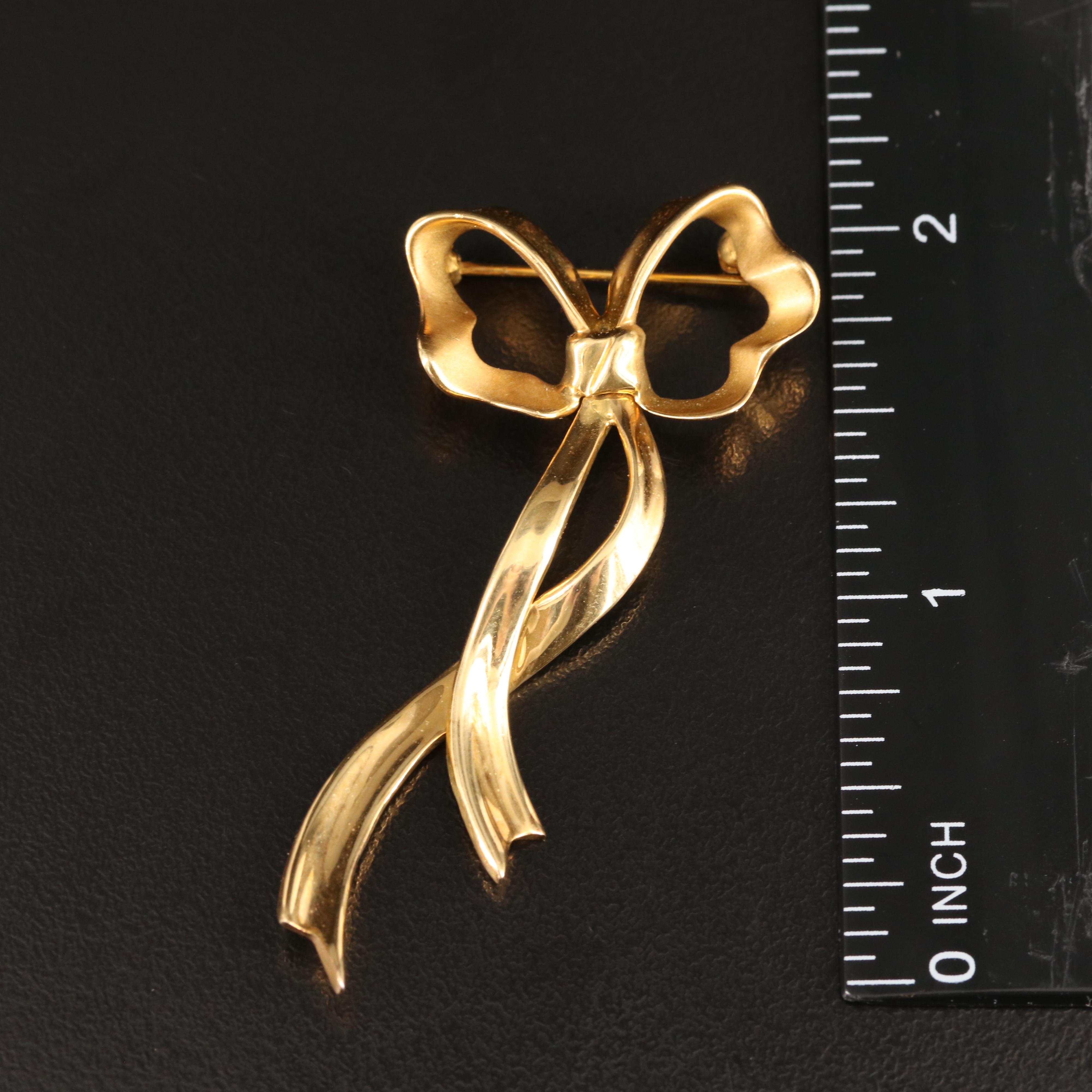 Tiffany & Co. 18K Converted Bow Pin