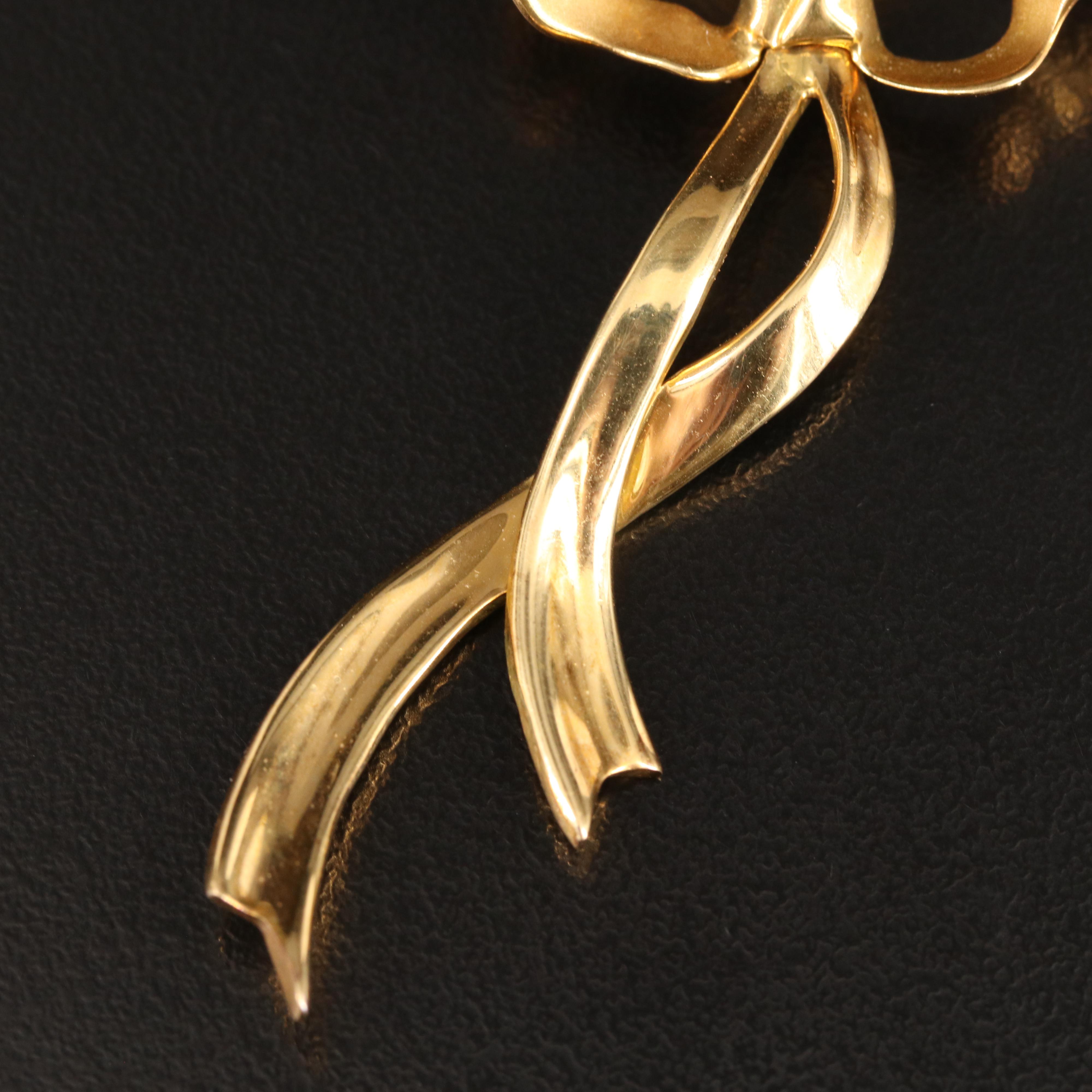 Tiffany & Co. 18K Converted Bow Pin