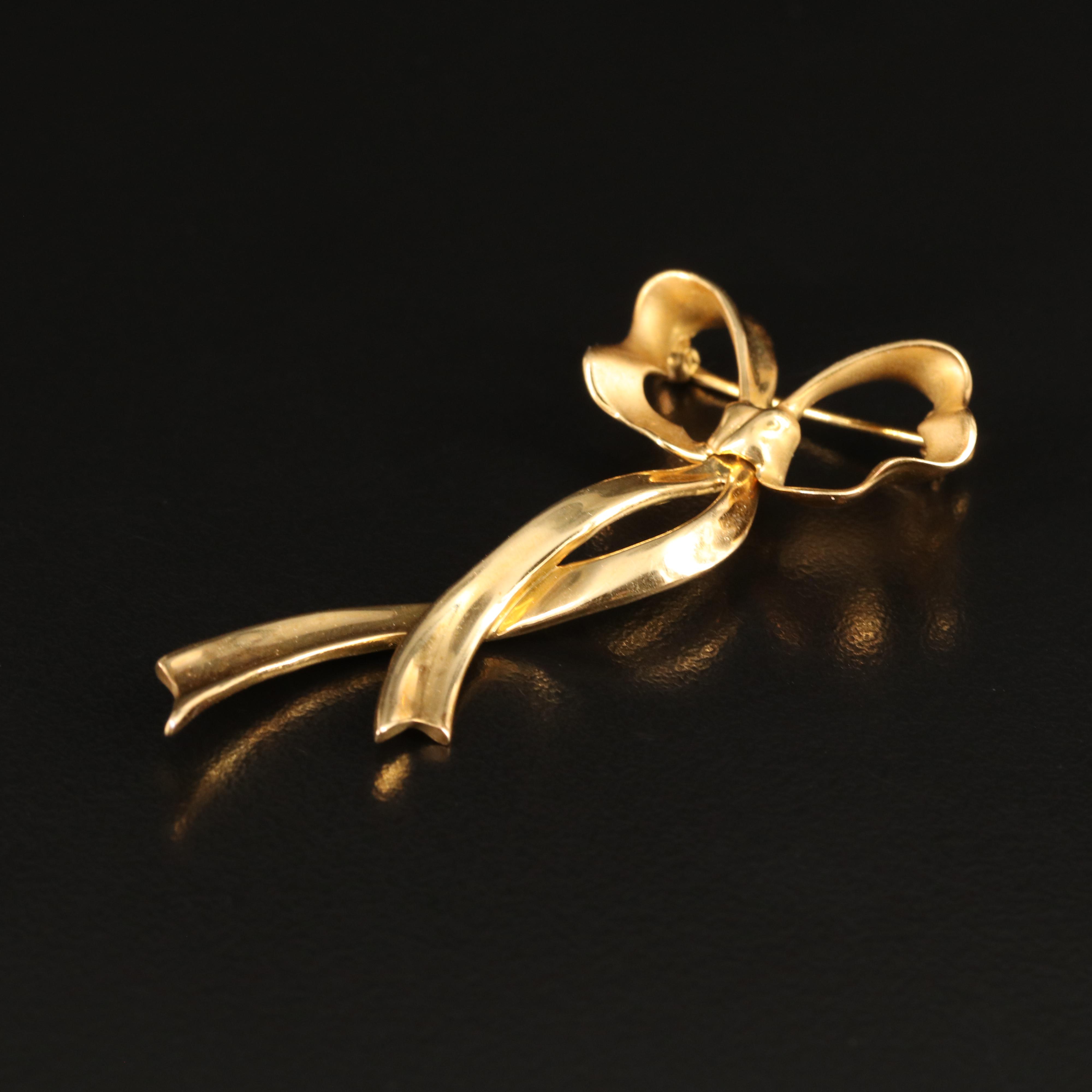 Tiffany & Co. 18K Converted Bow Pin
