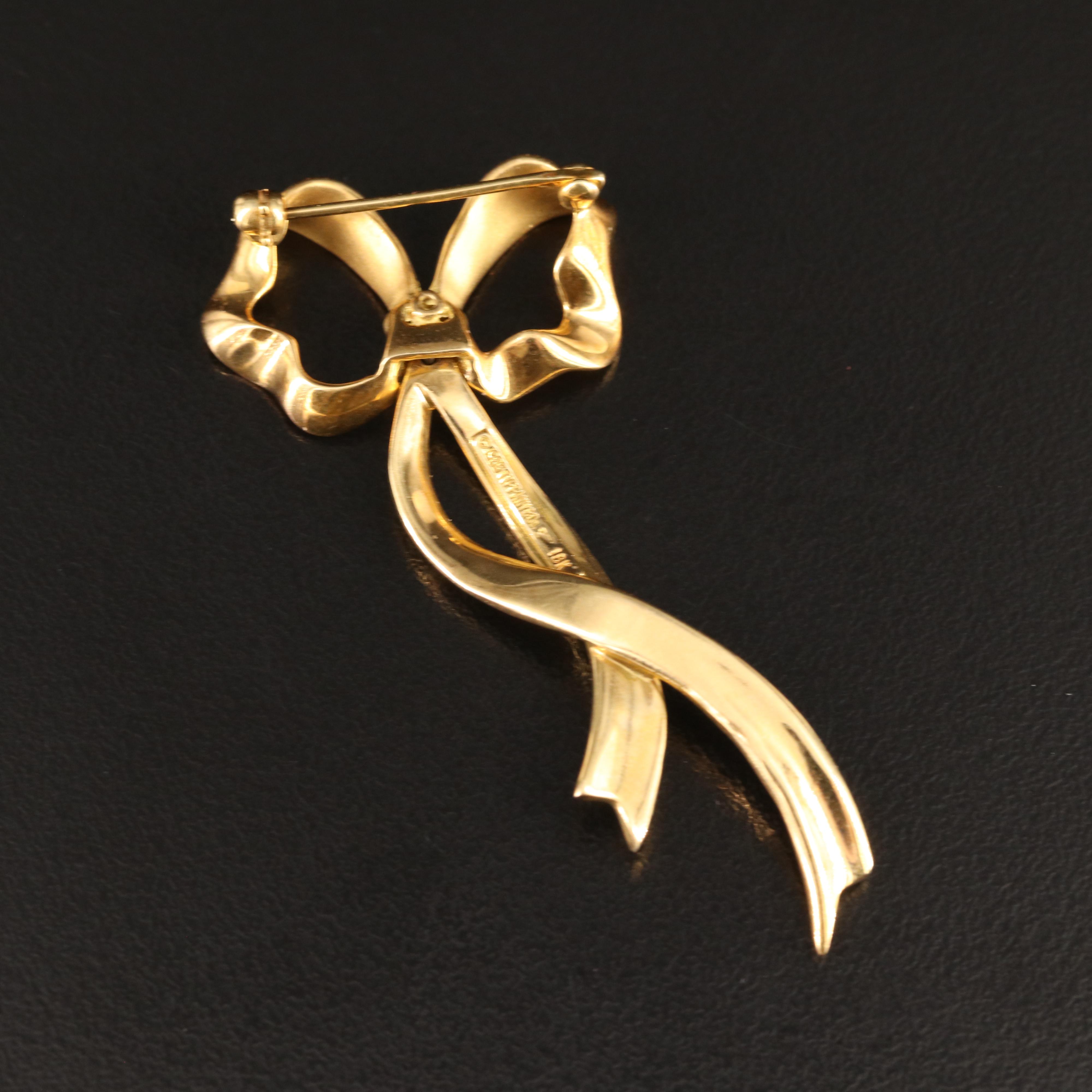 Tiffany & Co. 18K Converted Bow Pin