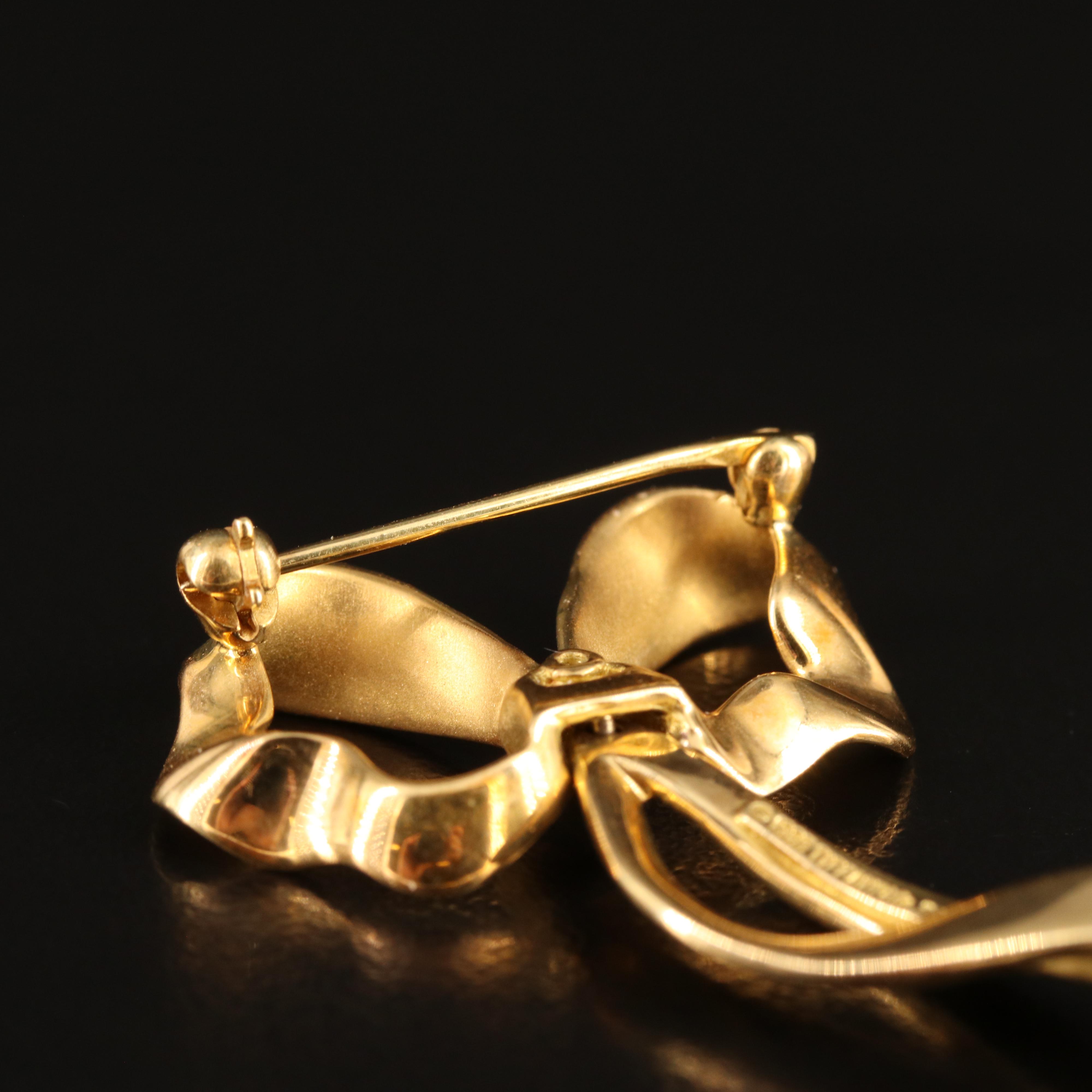 Tiffany & Co. 18K Converted Bow Pin