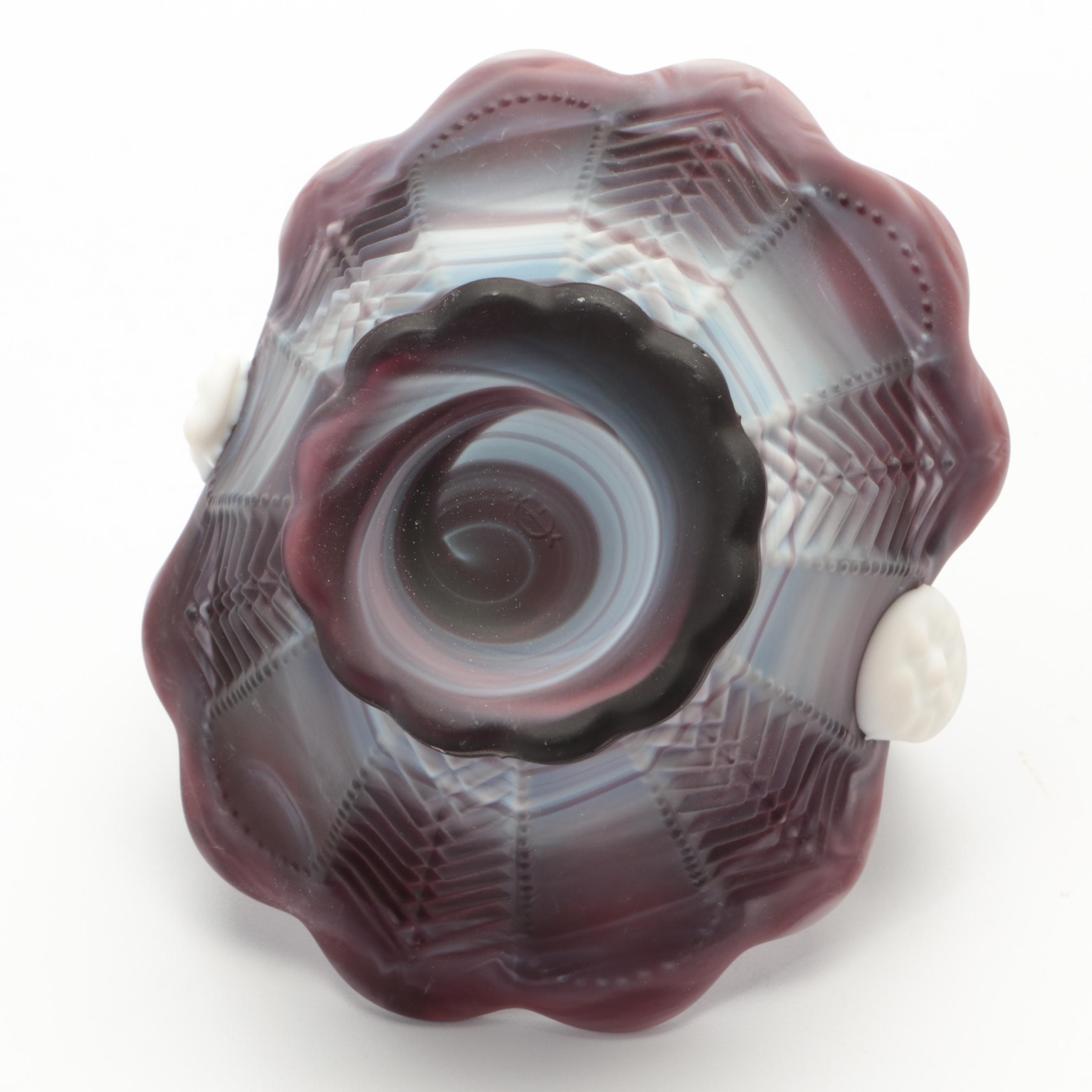 Imperial Glass Slag Items with Westmoreland Slag Glass Lion Lidded Dish