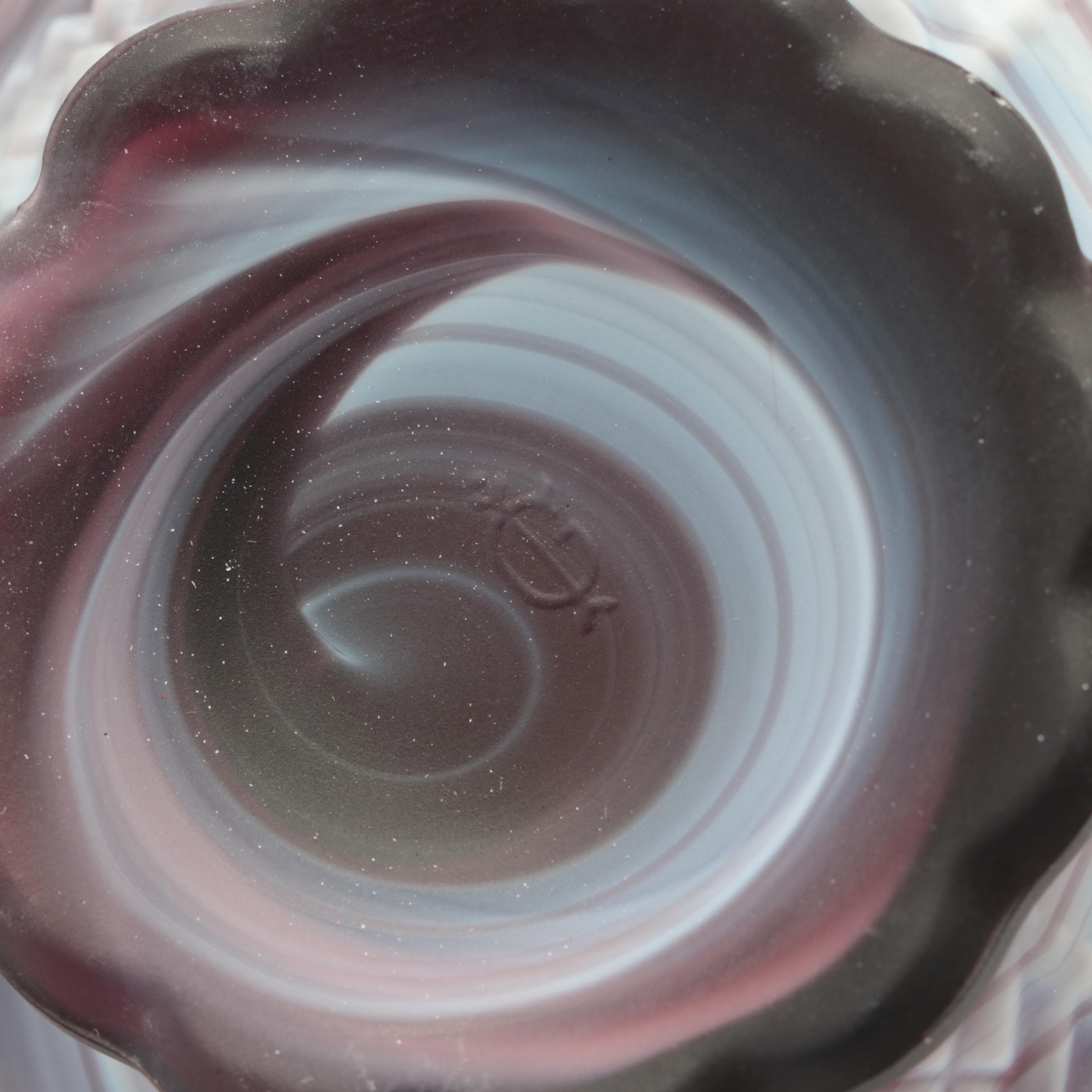 Imperial Glass Slag Items with Westmoreland Slag Glass Lion Lidded Dish