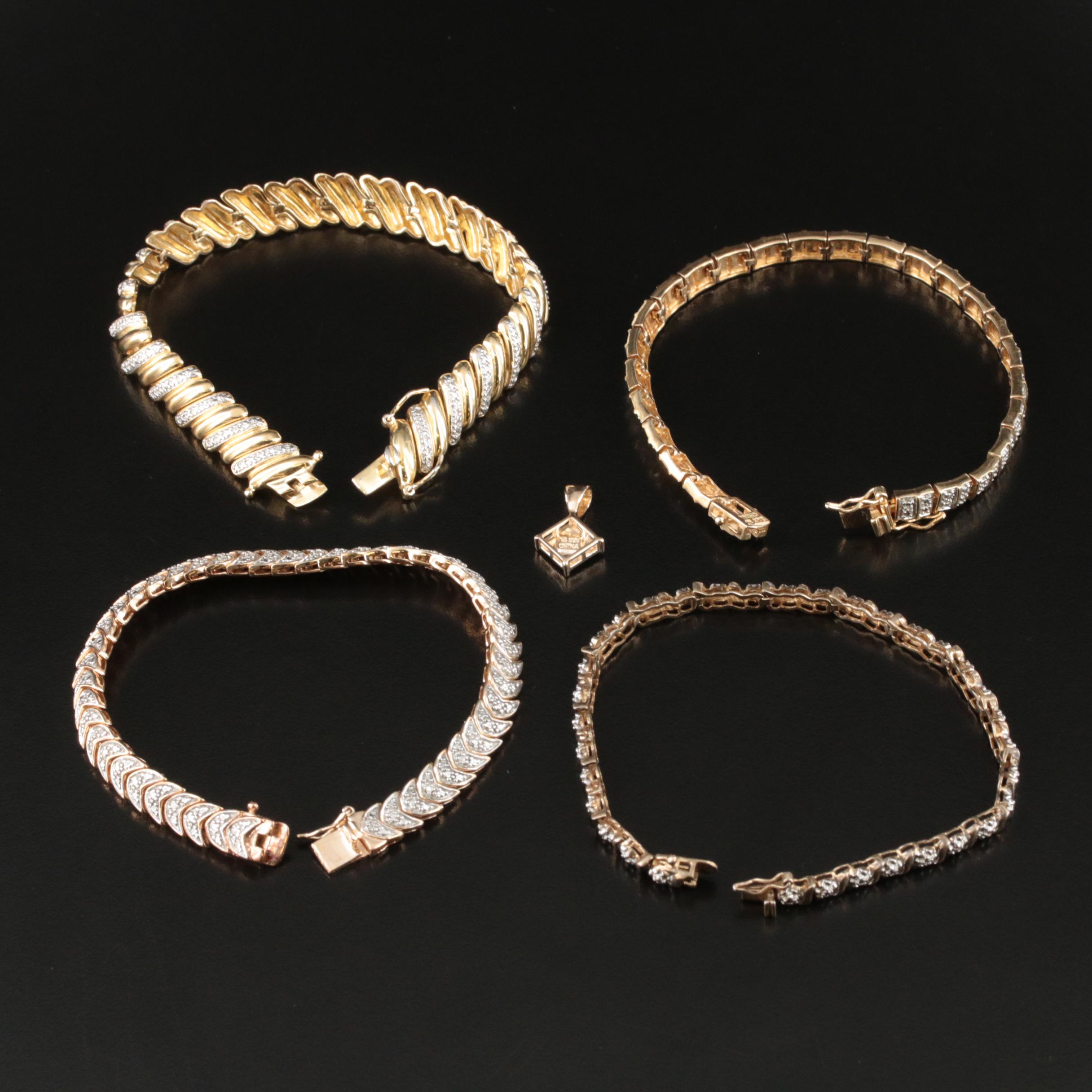 Sterling Diamond Bracelet Collection
