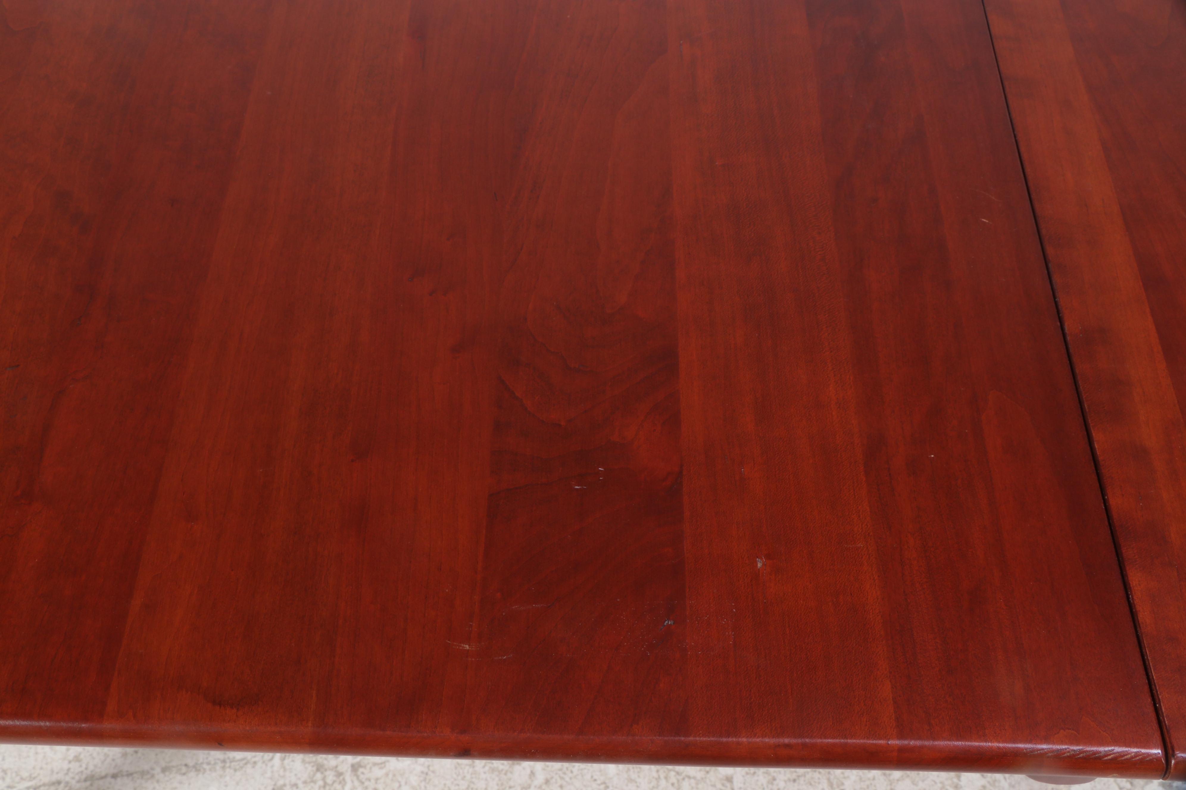 Lexington Queen Anne Style Cherry Dining Table with Eight Chairs