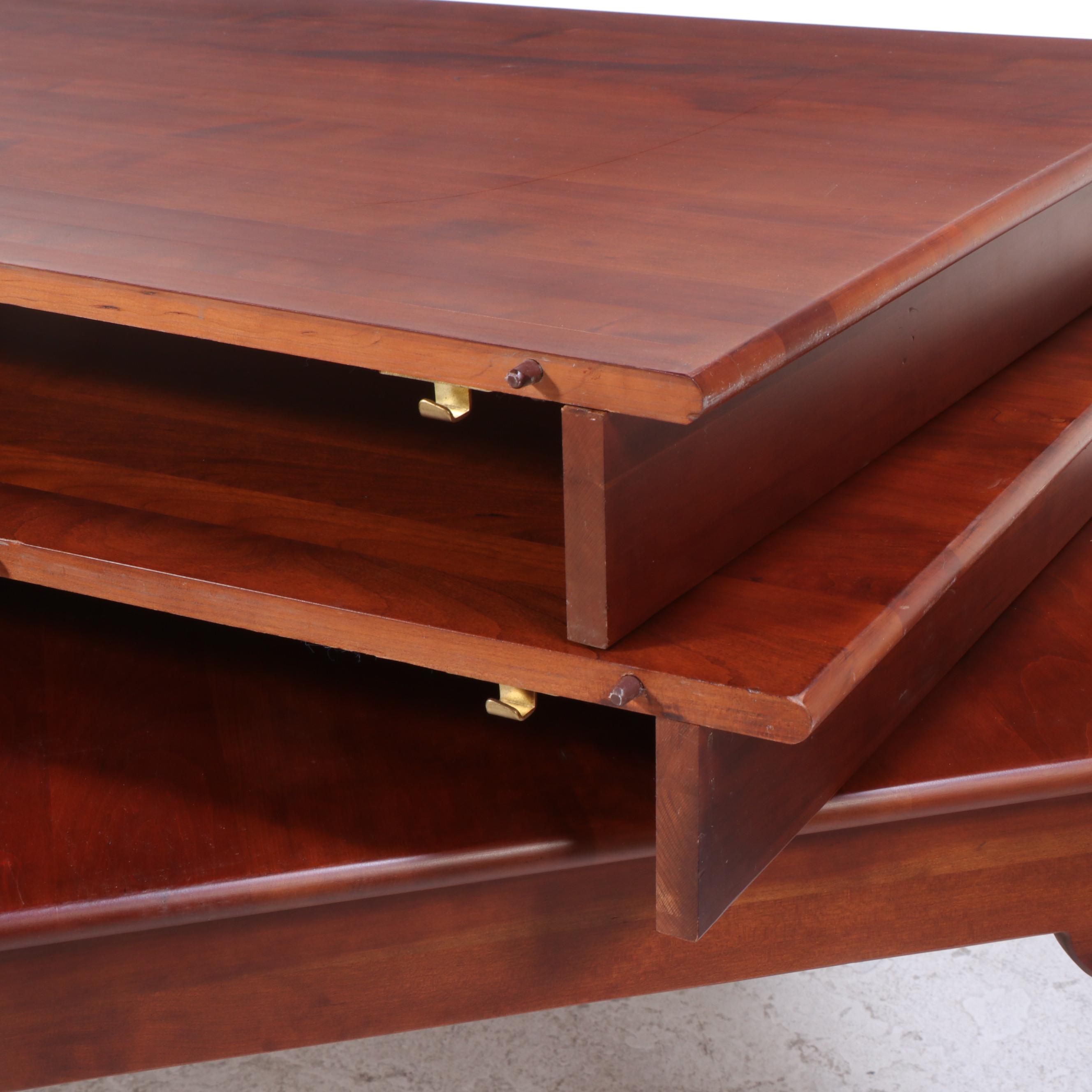 Lexington Queen Anne Style Cherry Dining Table with Eight Chairs