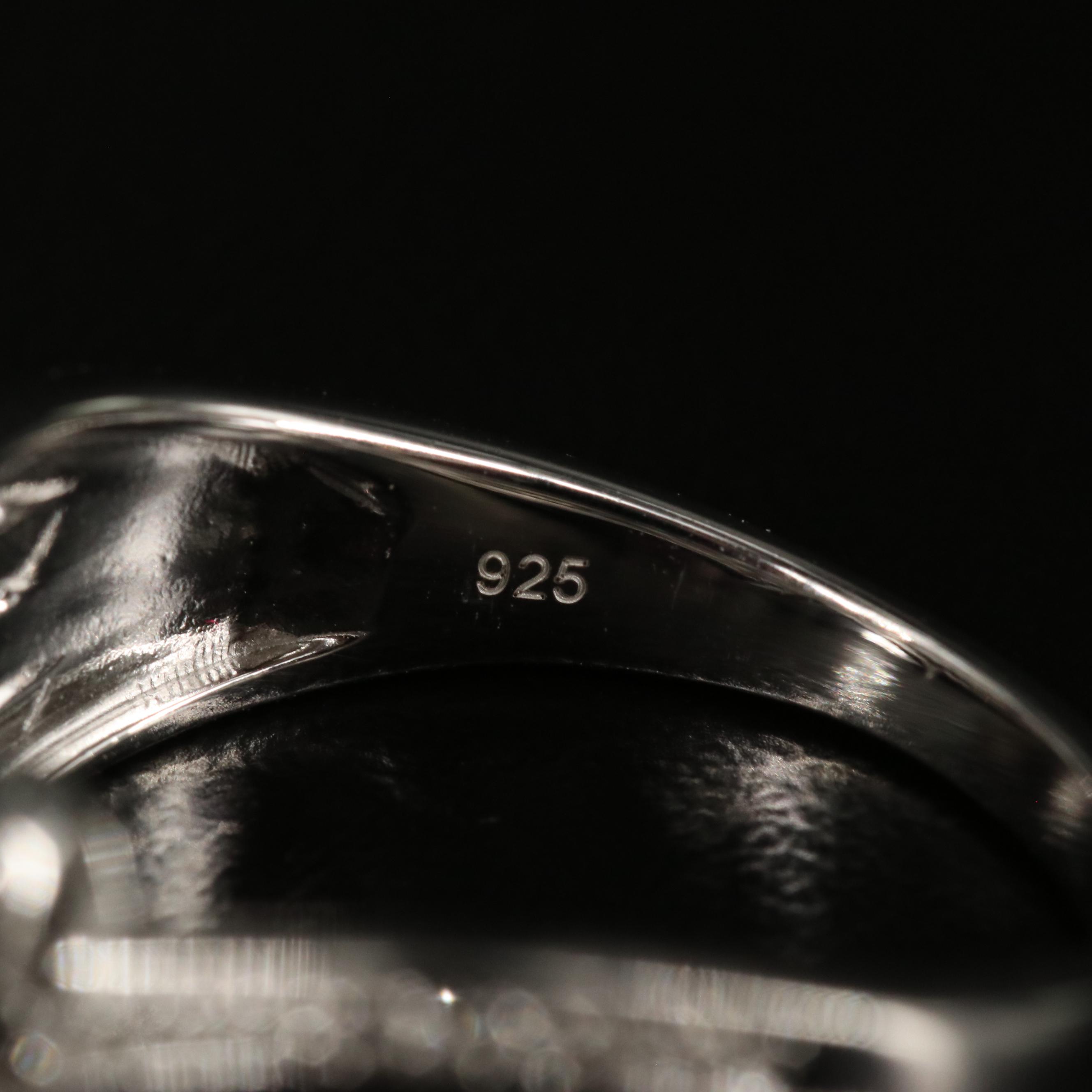 Sterling Diamond Crossover Ring