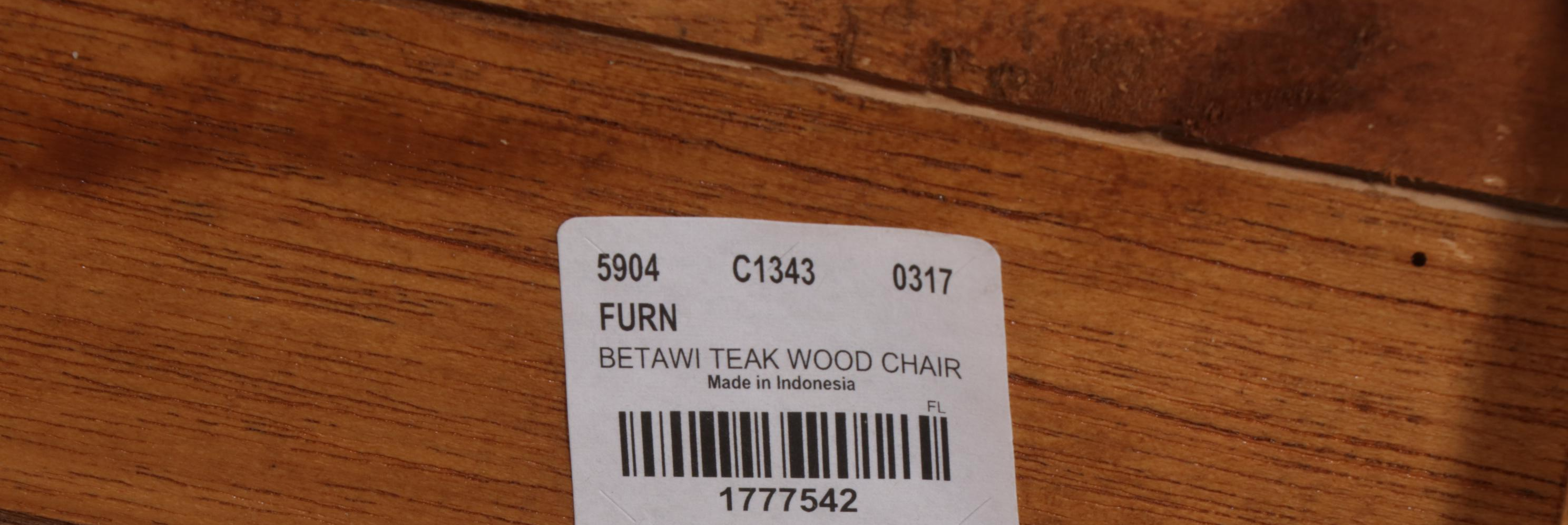 Pair of Contemporary Indonesian Teak Betawi Armchairs