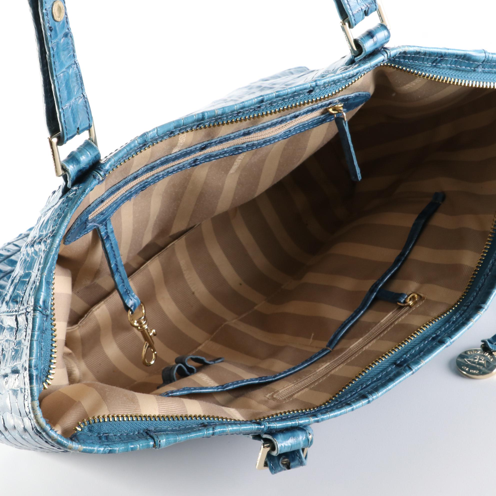 Brahmin Tote Bag in Melbourne Croc-Embossed Leather