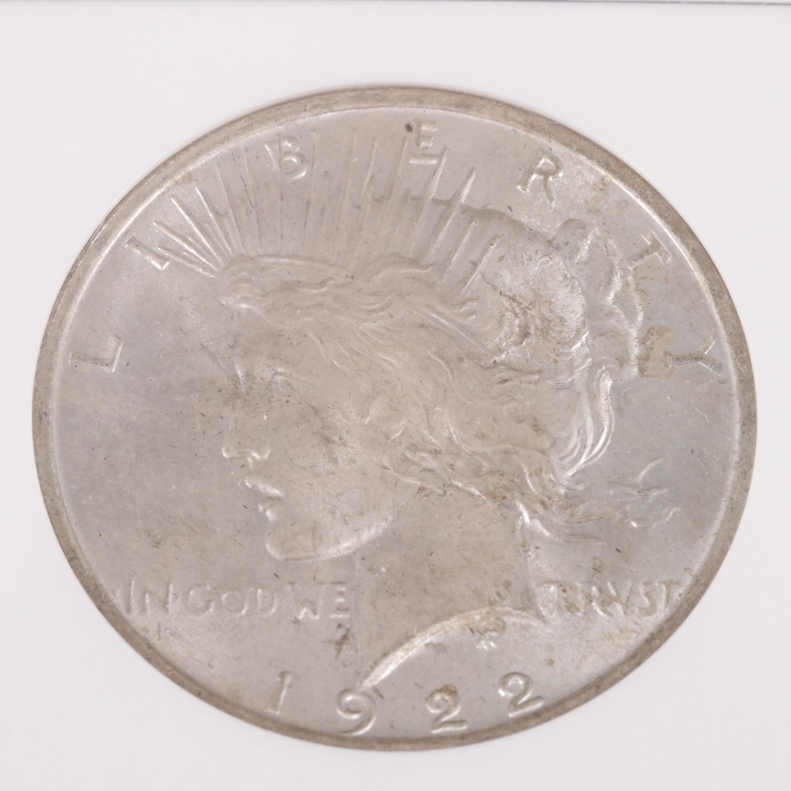 NGC MS63 1922 Peace Silver Dollar