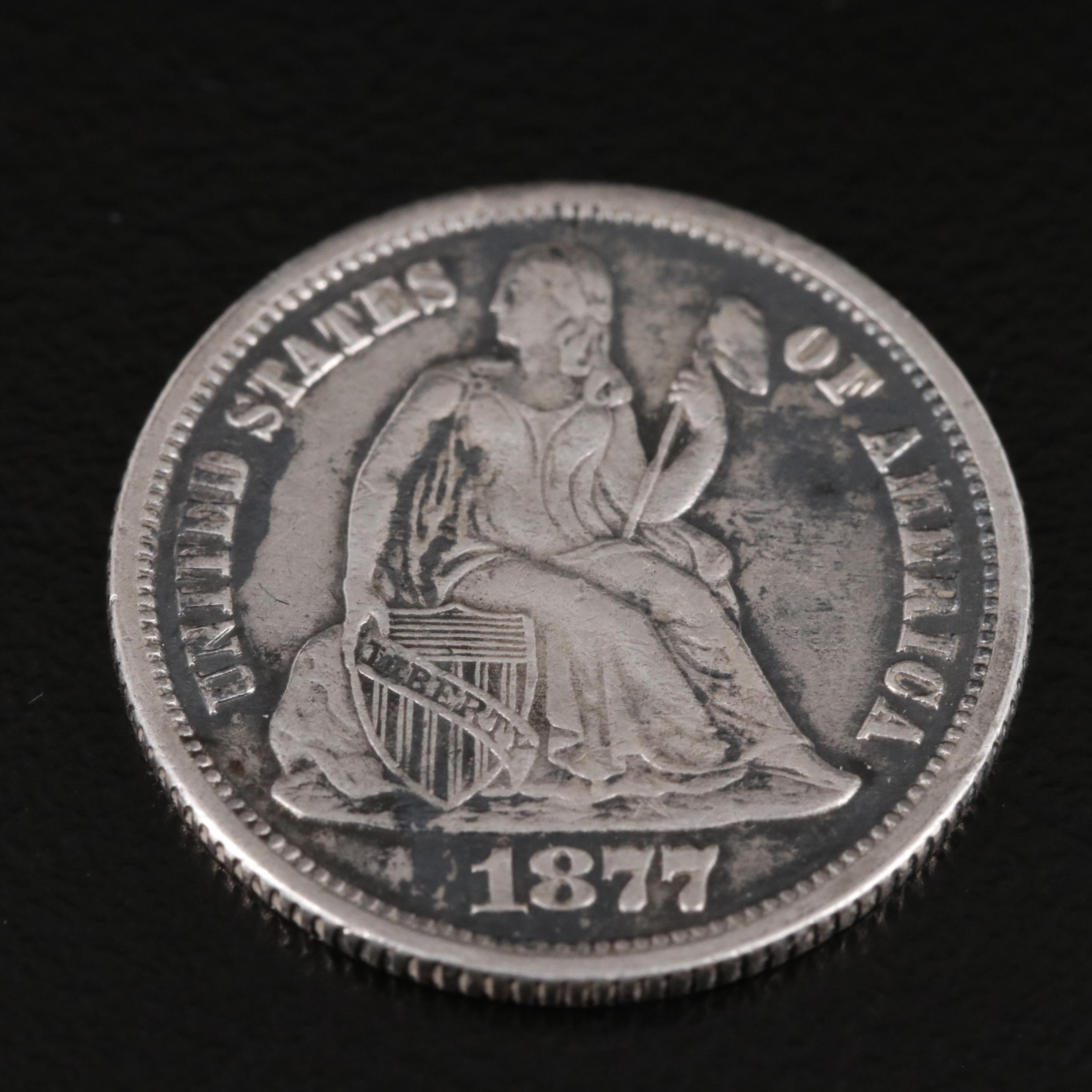 1877 Seated Liberty Silver Dime