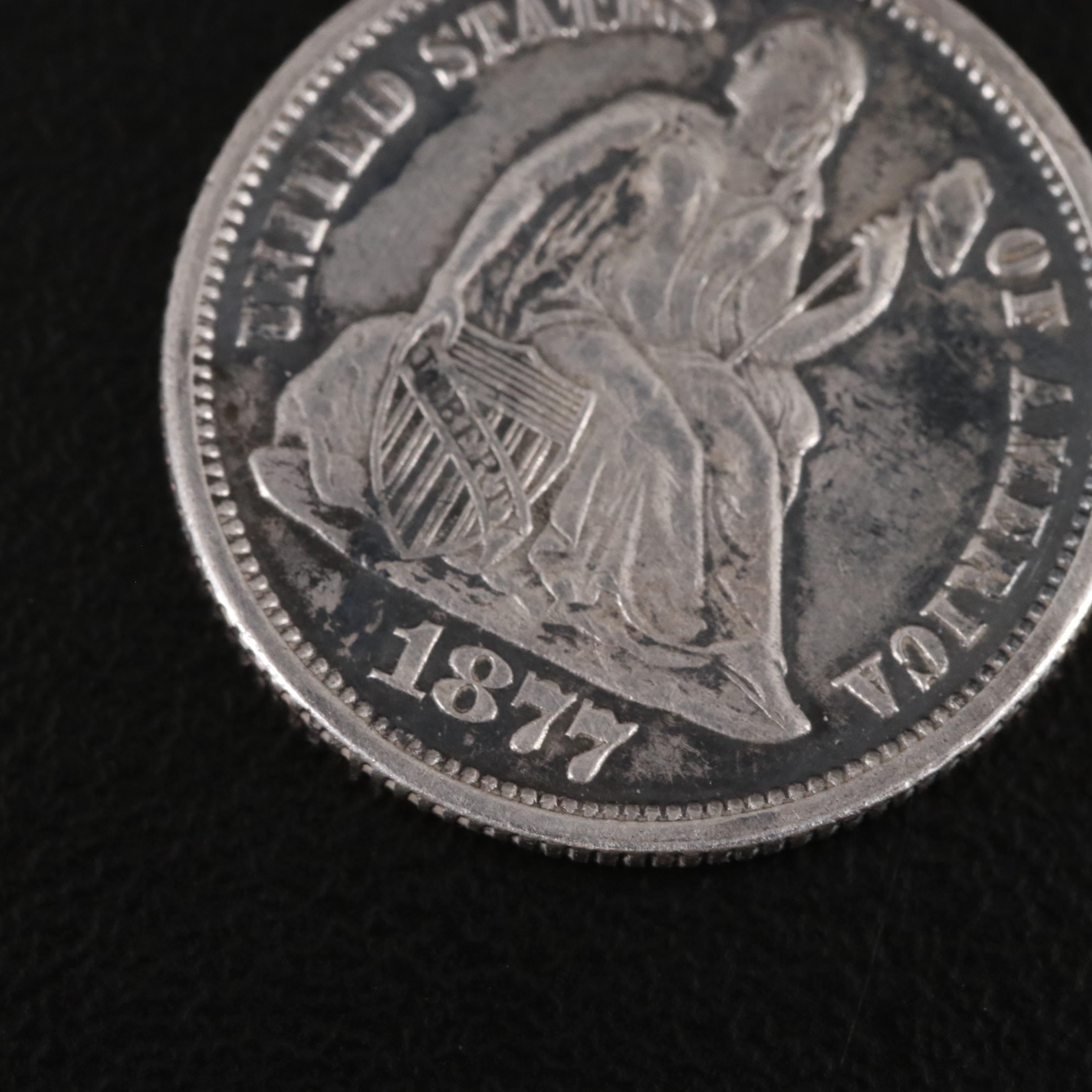 1877 Seated Liberty Silver Dime