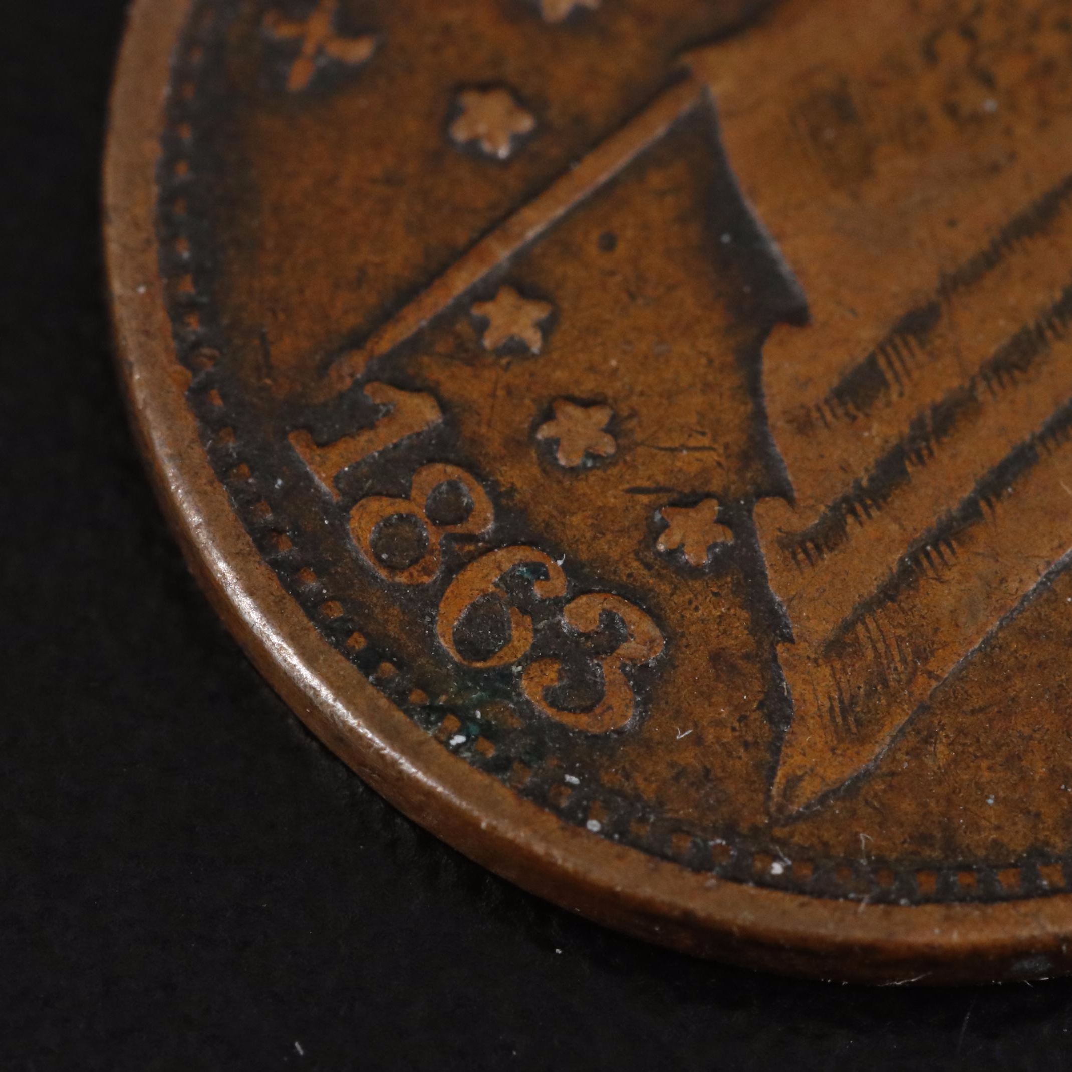 1863 Civil War "The Flag Of Our Union" Token