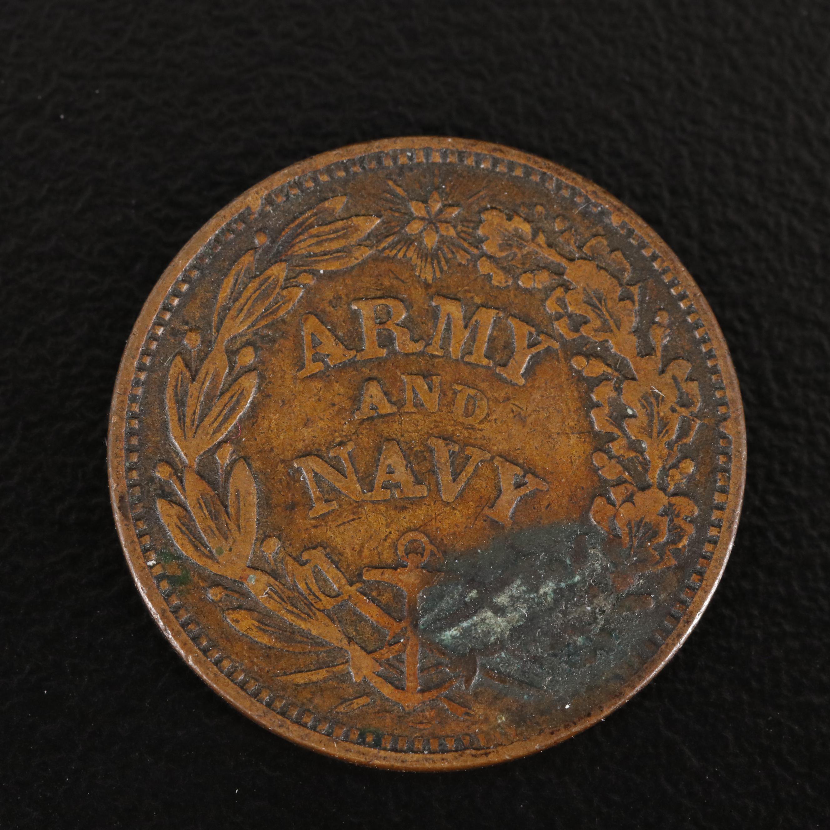 1863 Civil War "The Flag Of Our Union" Token