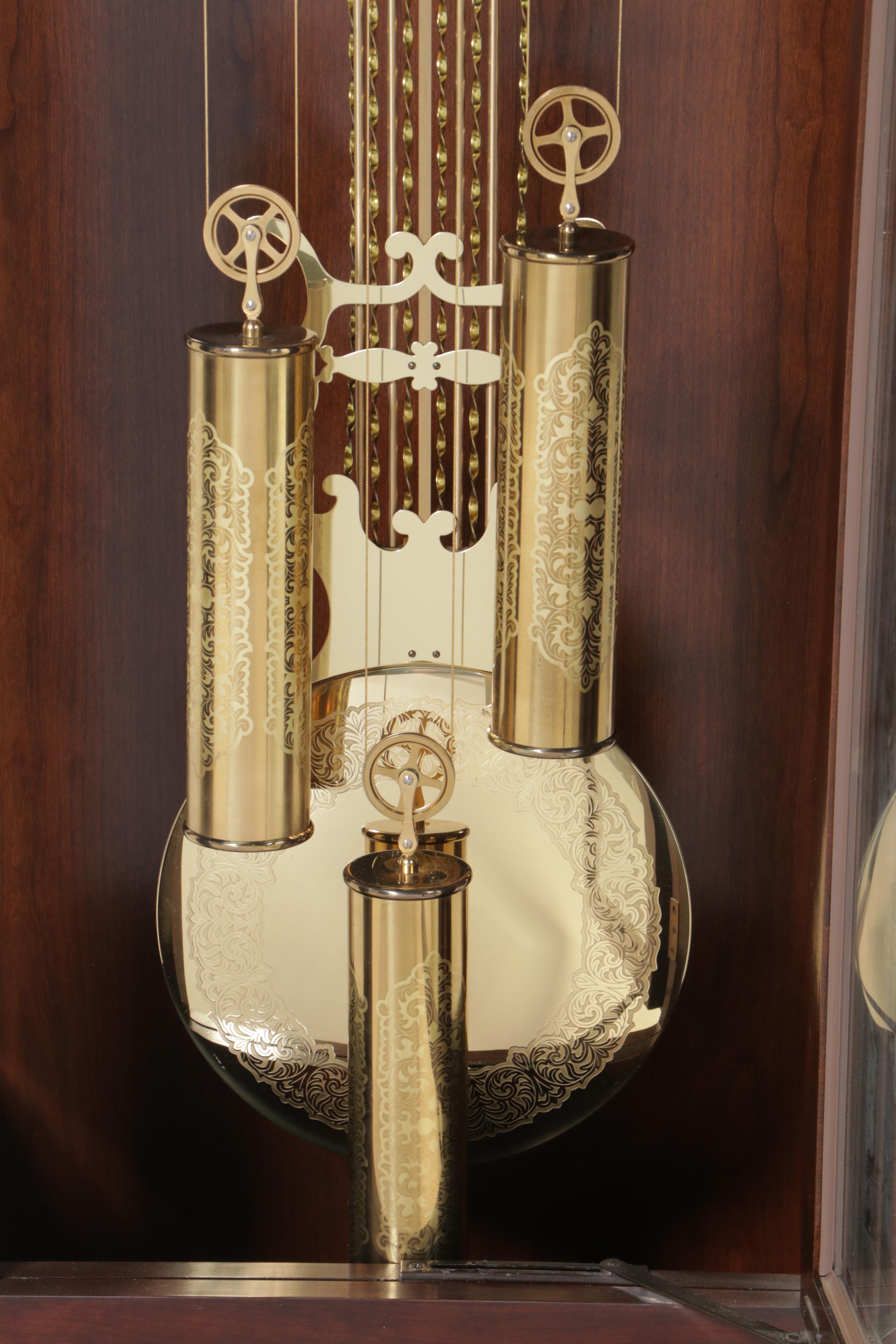 GMK-Fancher Clock Co. Federal Style Cherrywood Grandfather Clock