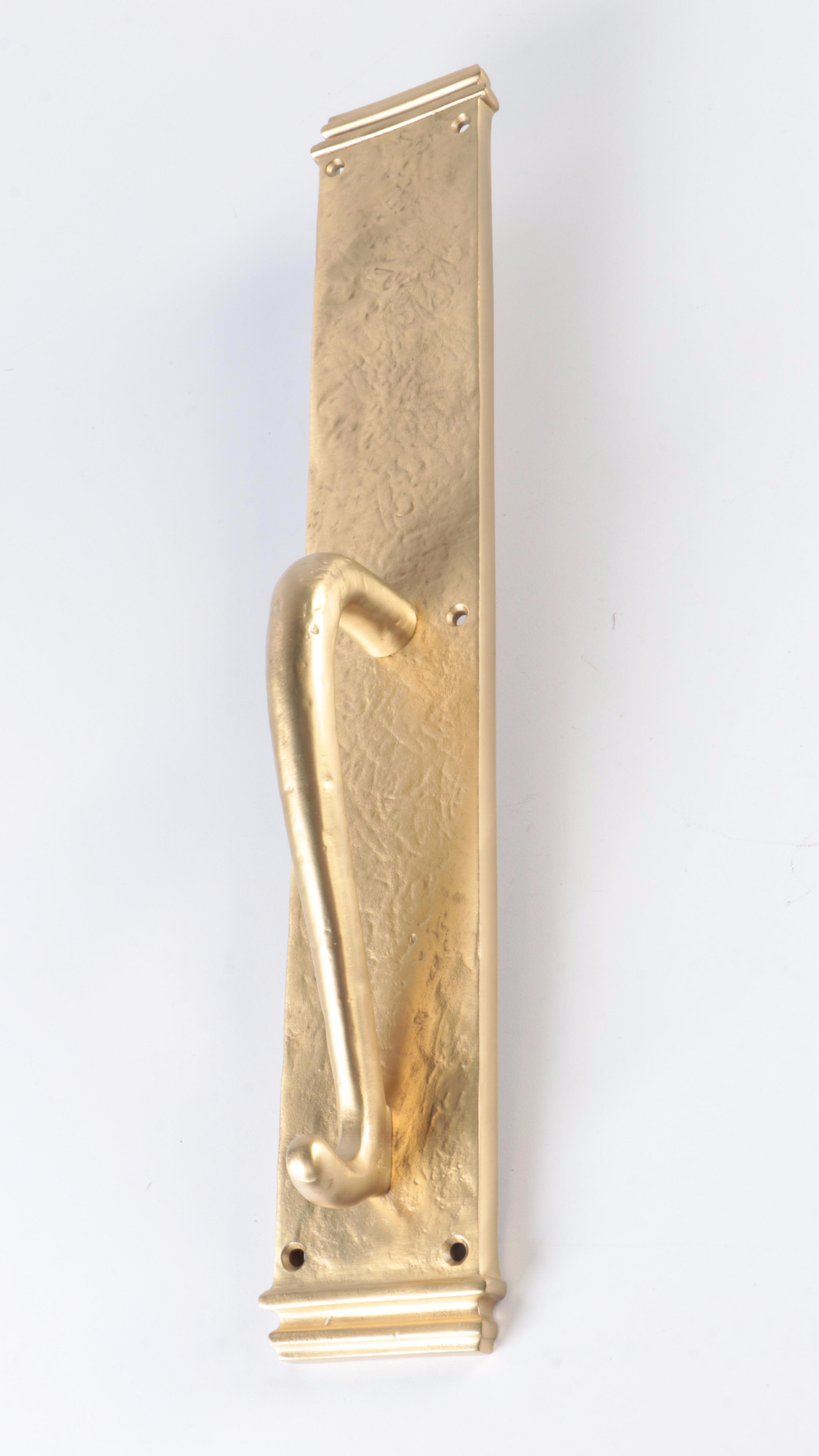 Satin Brass Finish Lever Handle Dummy Entrance Door Set and Passage Latch