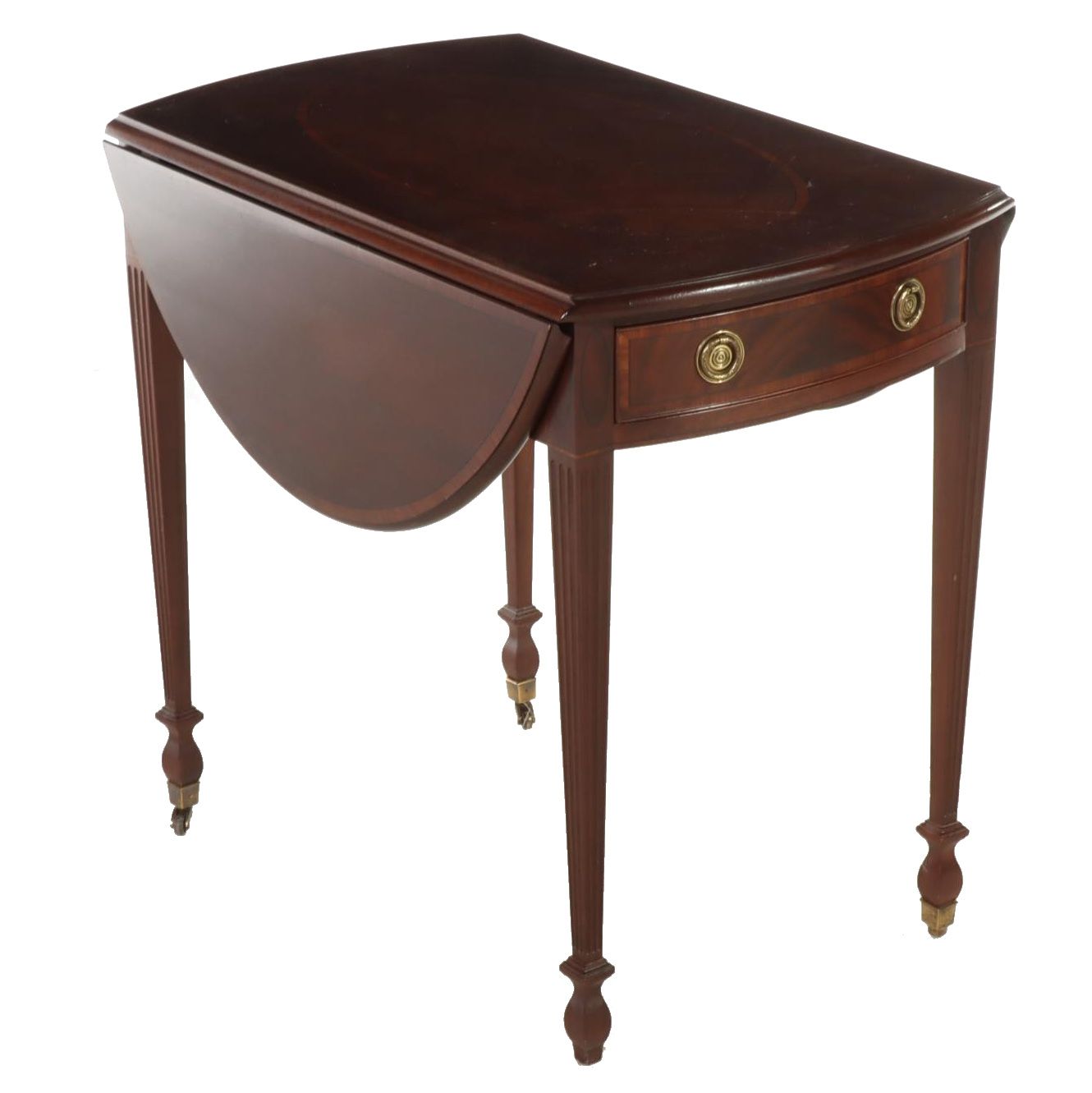 Baker "Historic Charleston" Federal Style Mahogany & Crossbanded Pembroke Table