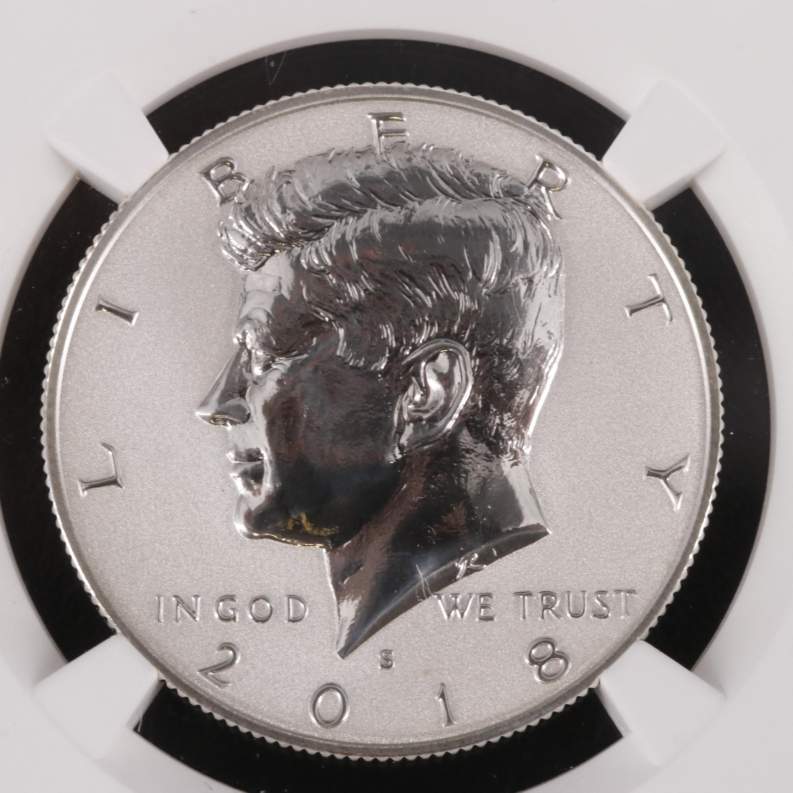 NGC PF69 Reverse Proof 2018-S Kennedy Half Dollar