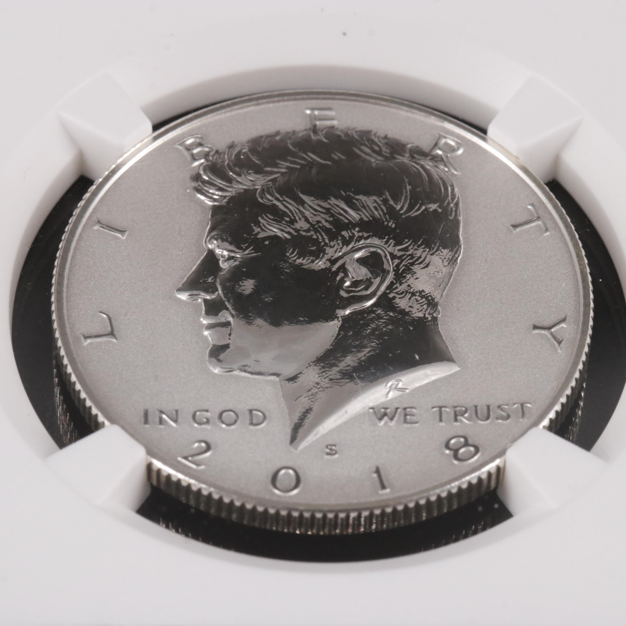 NGC PF69 Reverse Proof 2018-S Kennedy Half Dollar