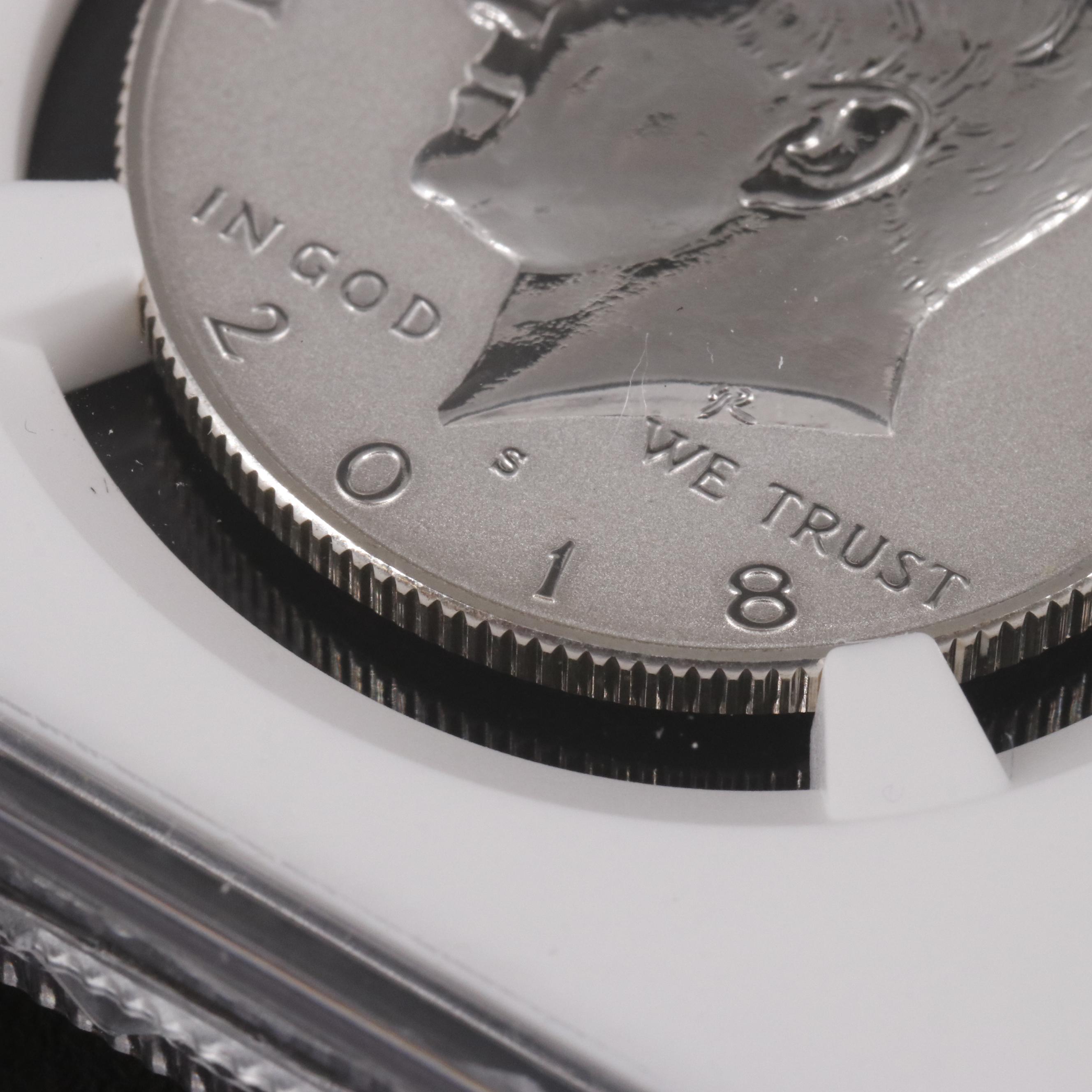 NGC PF69 Reverse Proof 2018-S Kennedy Half Dollar