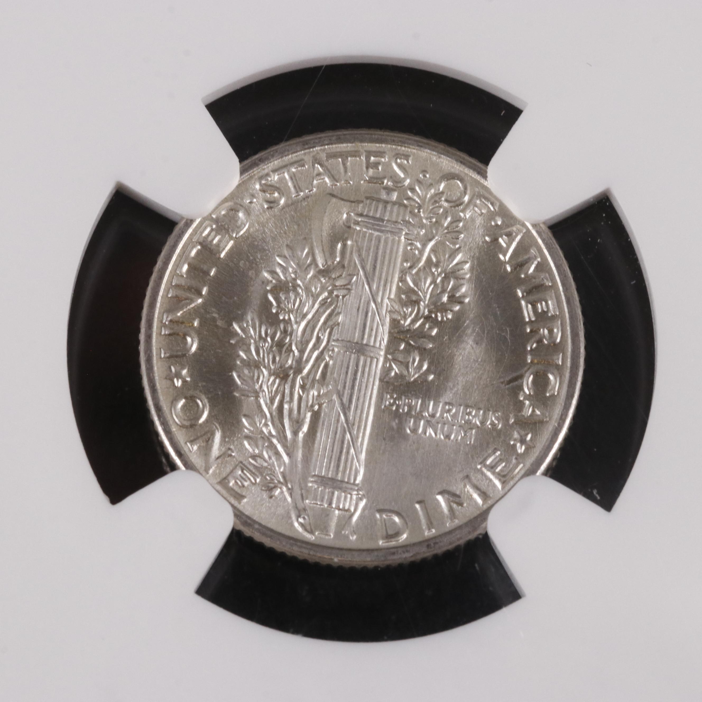 NGC MS65FB 1942 Mercury Dime