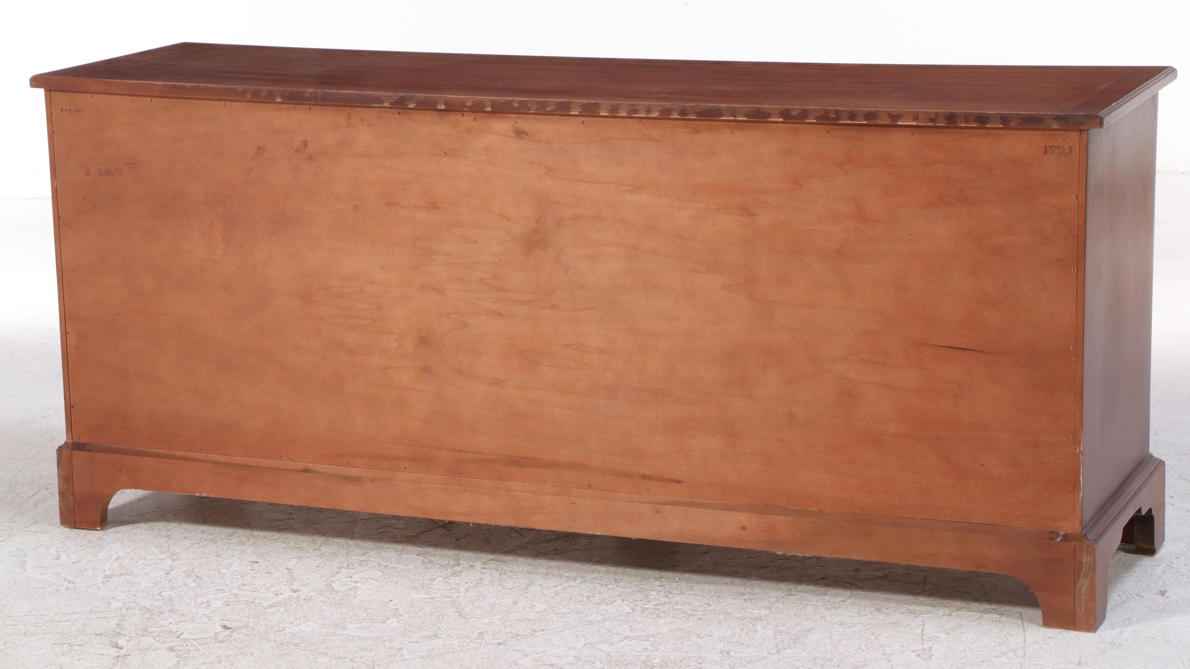 Henredon "18th Century Portfolio" Walnut and Crossbanded Eight-Drawer Chest
