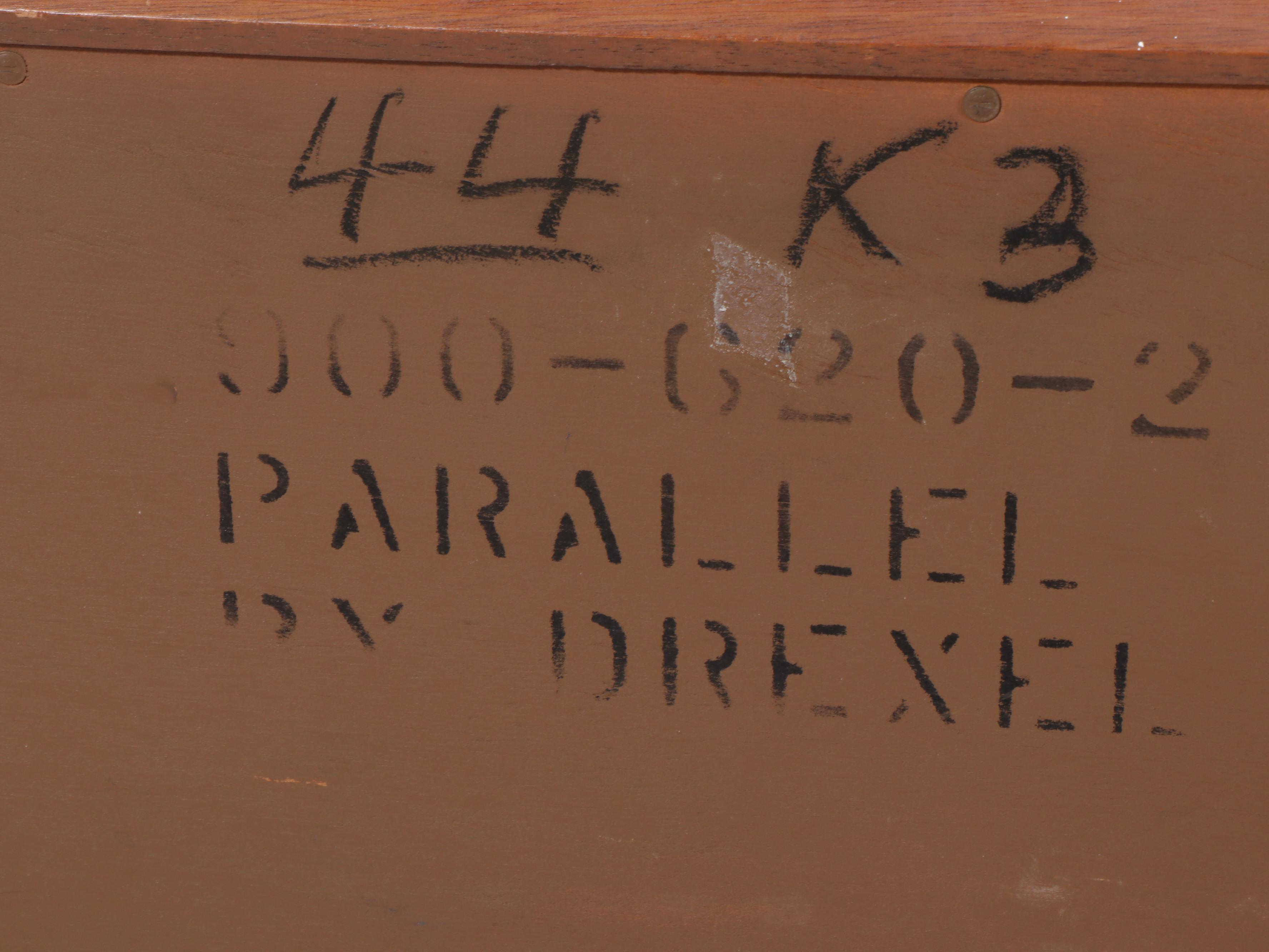 Pair of Drexel "Parallel" Mid Century Modern Walnut Nightstands