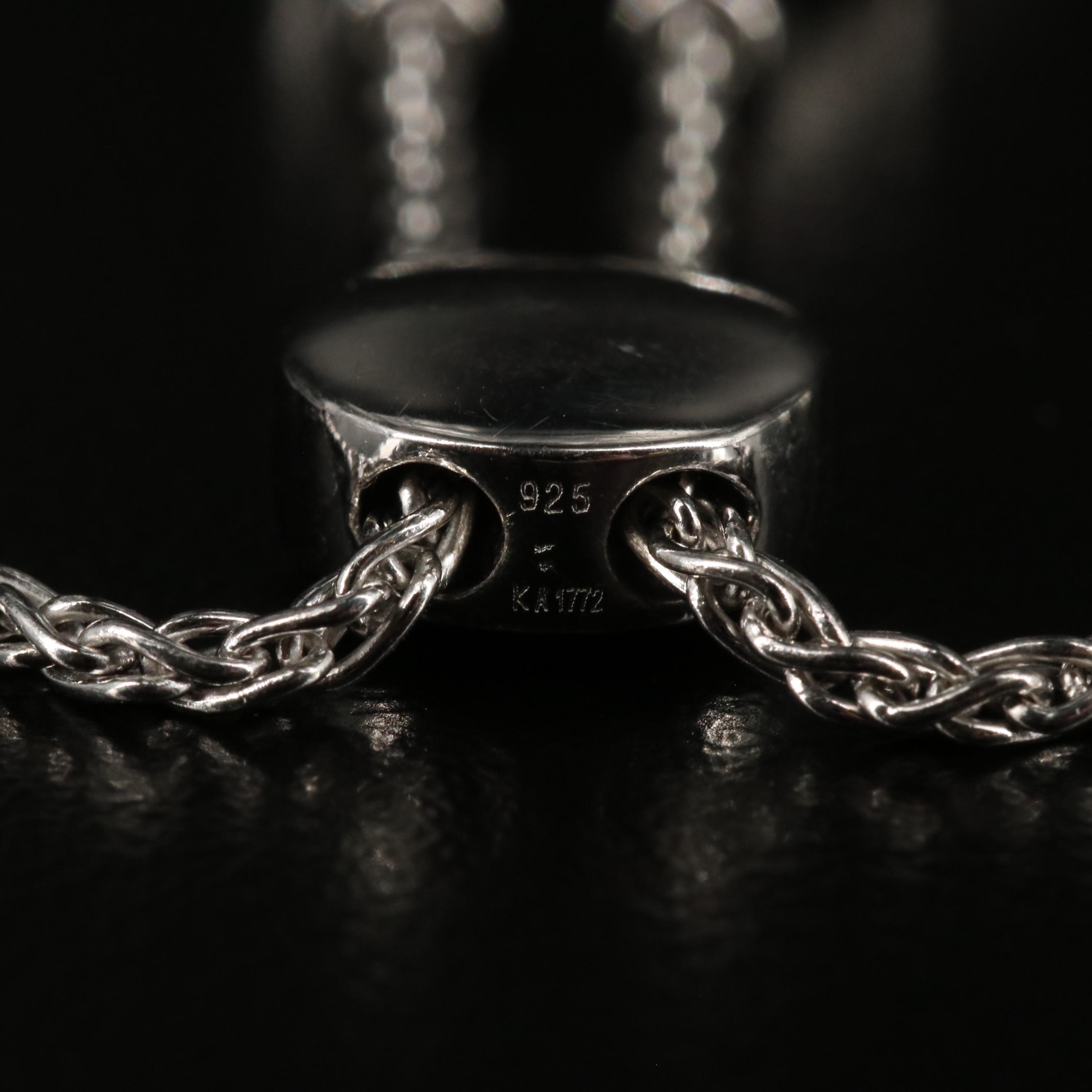 Sterling Diamond Fancy Link Bolo Bracelet