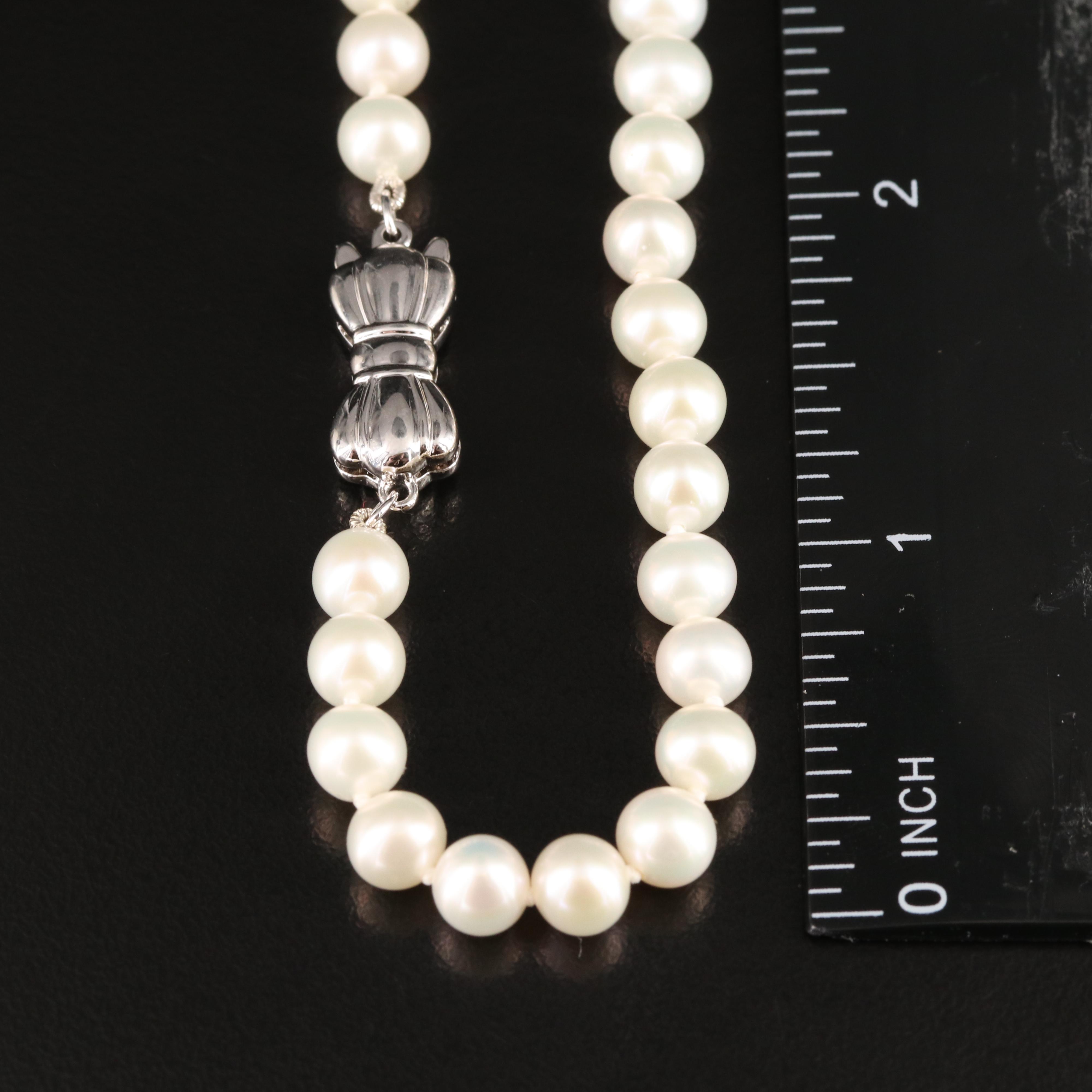 Blue Lagoon by Mikimoto Pearl Necklace with 14K Clasp