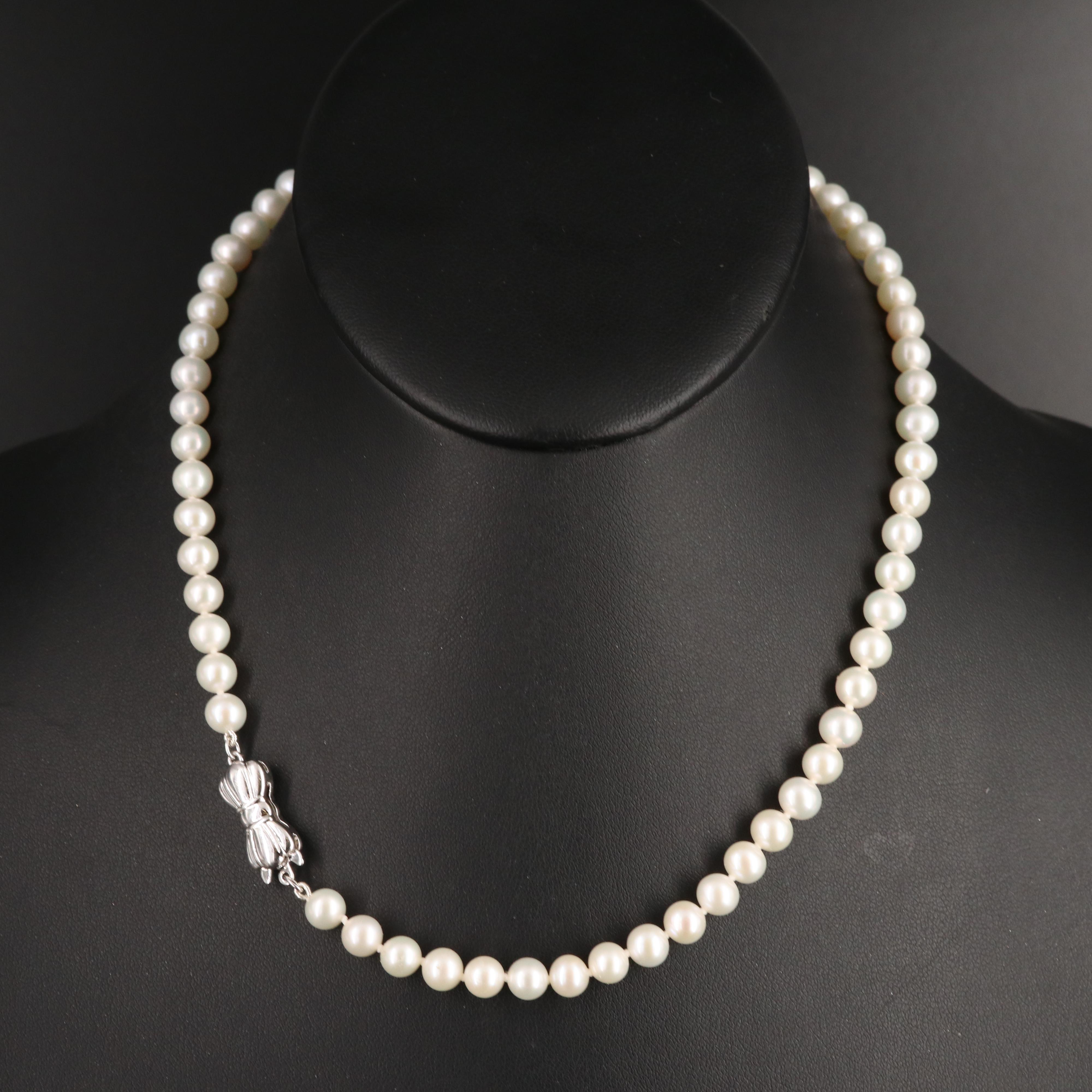 Blue Lagoon by Mikimoto Pearl Necklace with 14K Clasp