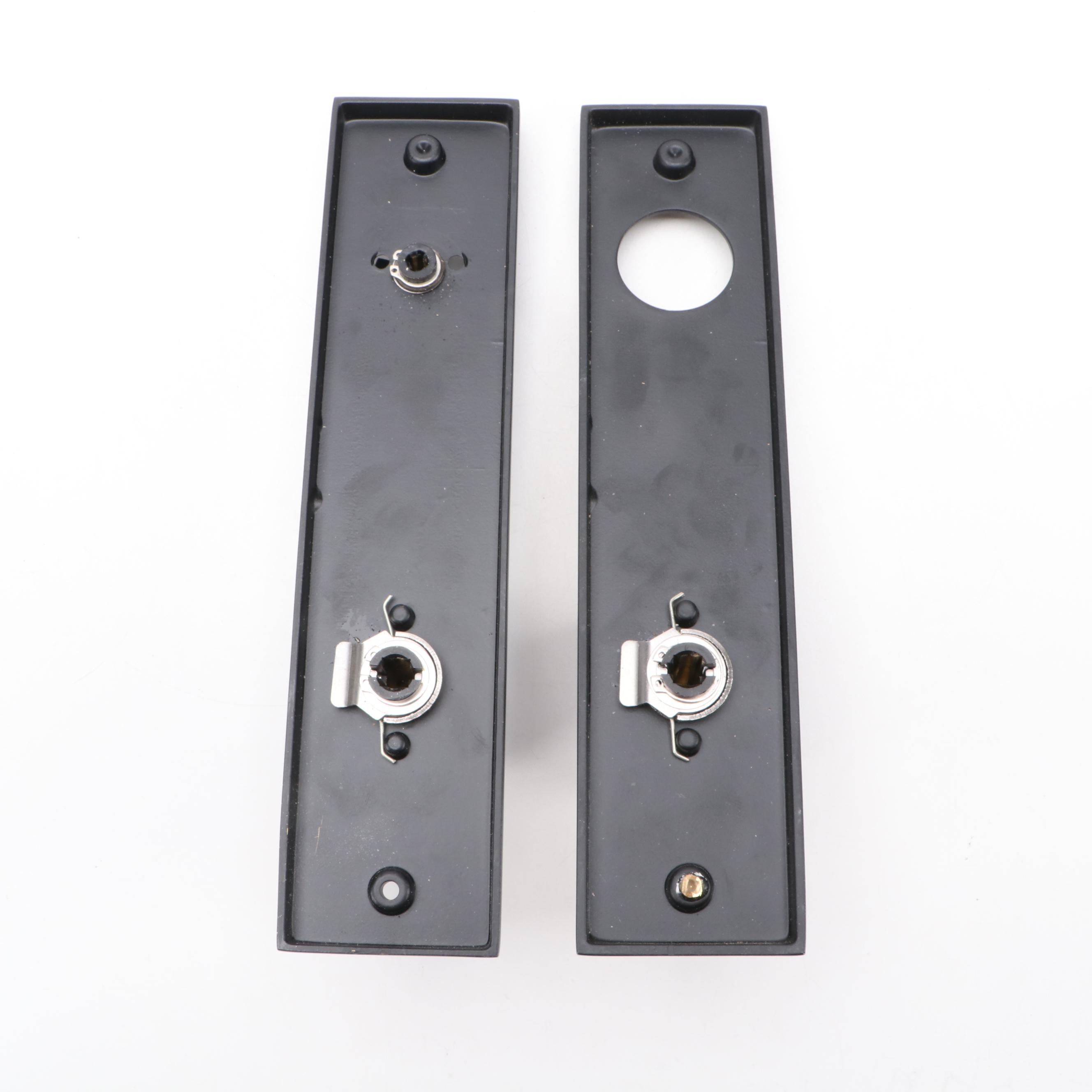 Satin Black Finish Solid Brass Round Knob Entrance Door Set