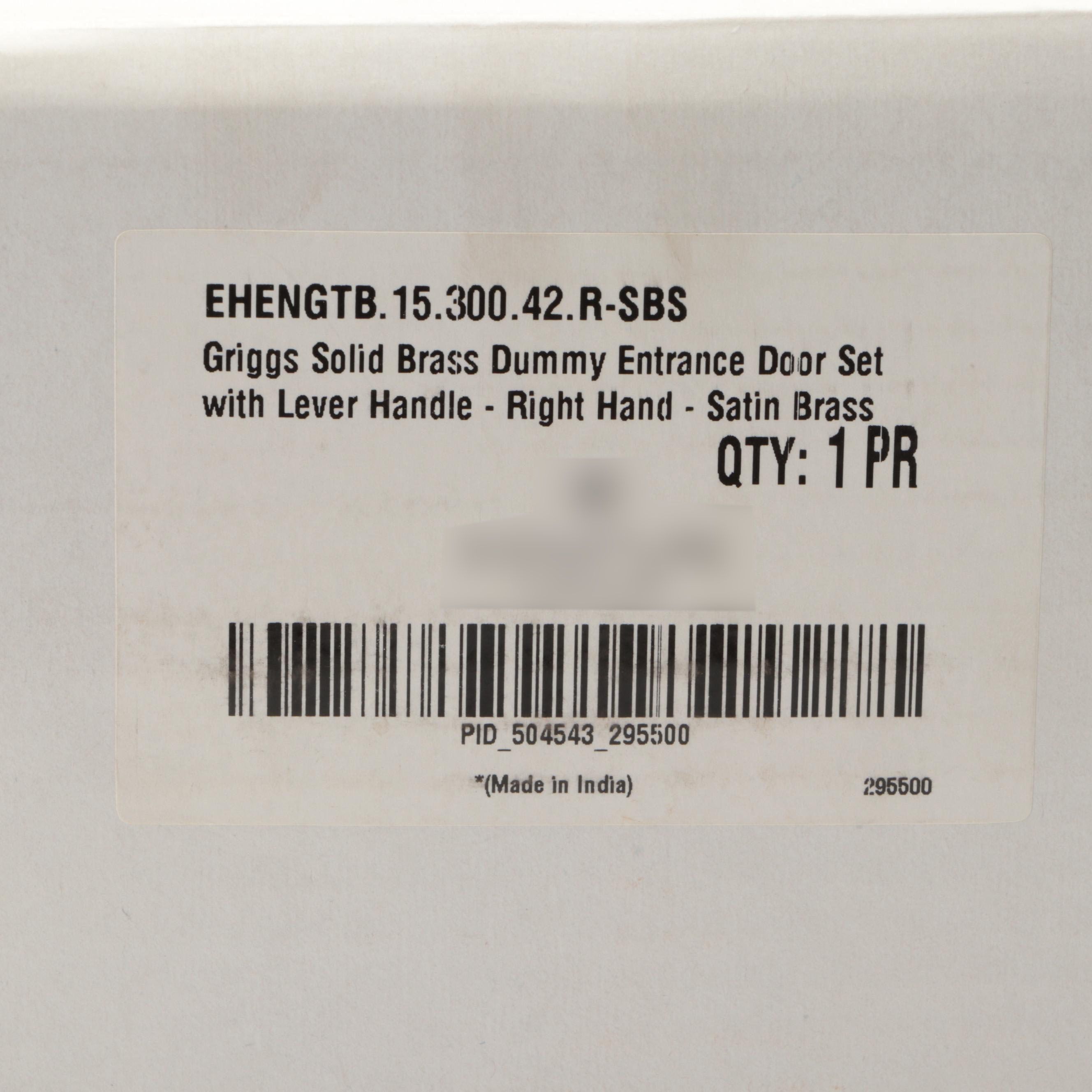 Satin Brass Finish Lever Handle Dummy Entrance Door Set and Passage Latch