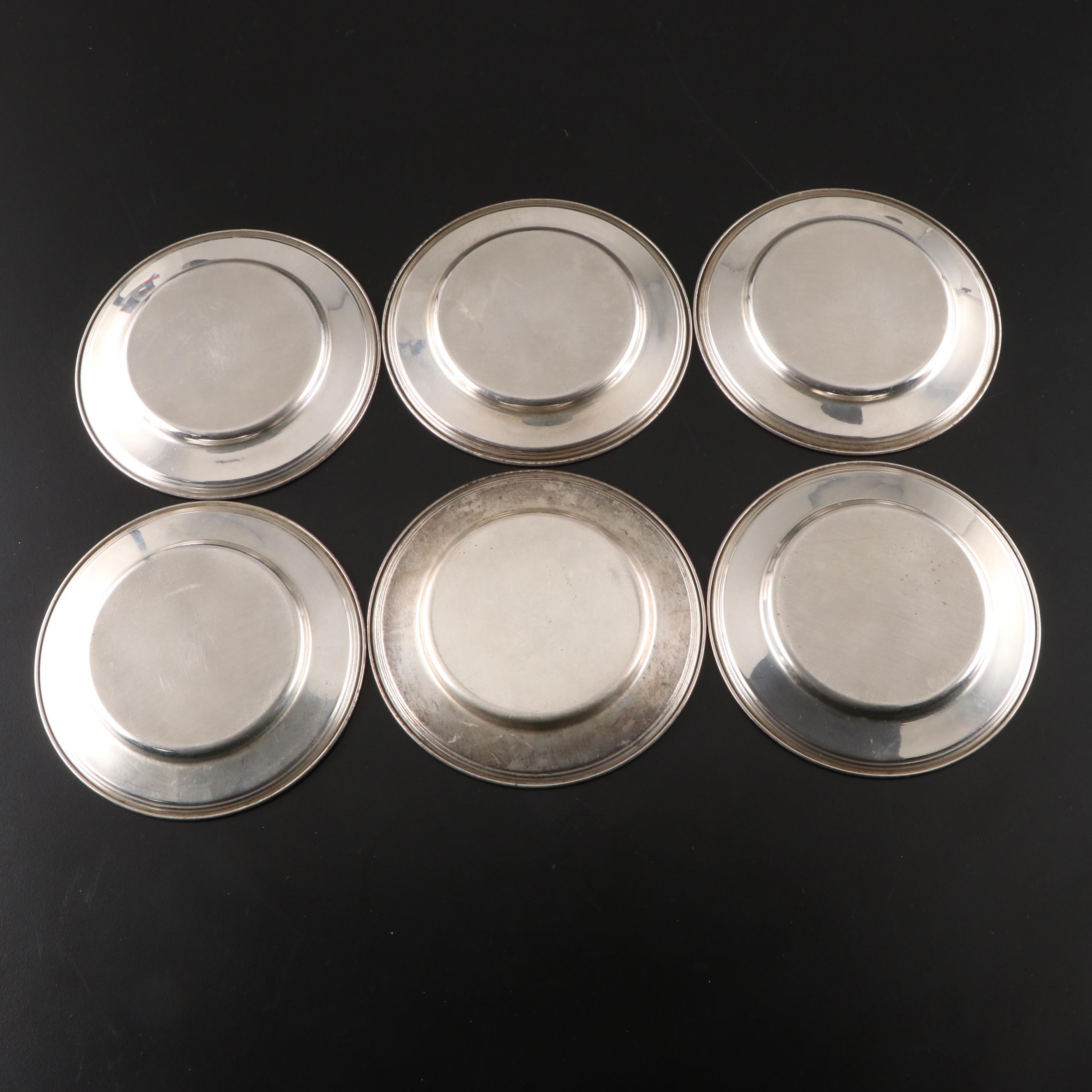 Sterling Appetizer Plates and Godinger Silver Art Co. Silver Plate Shakers