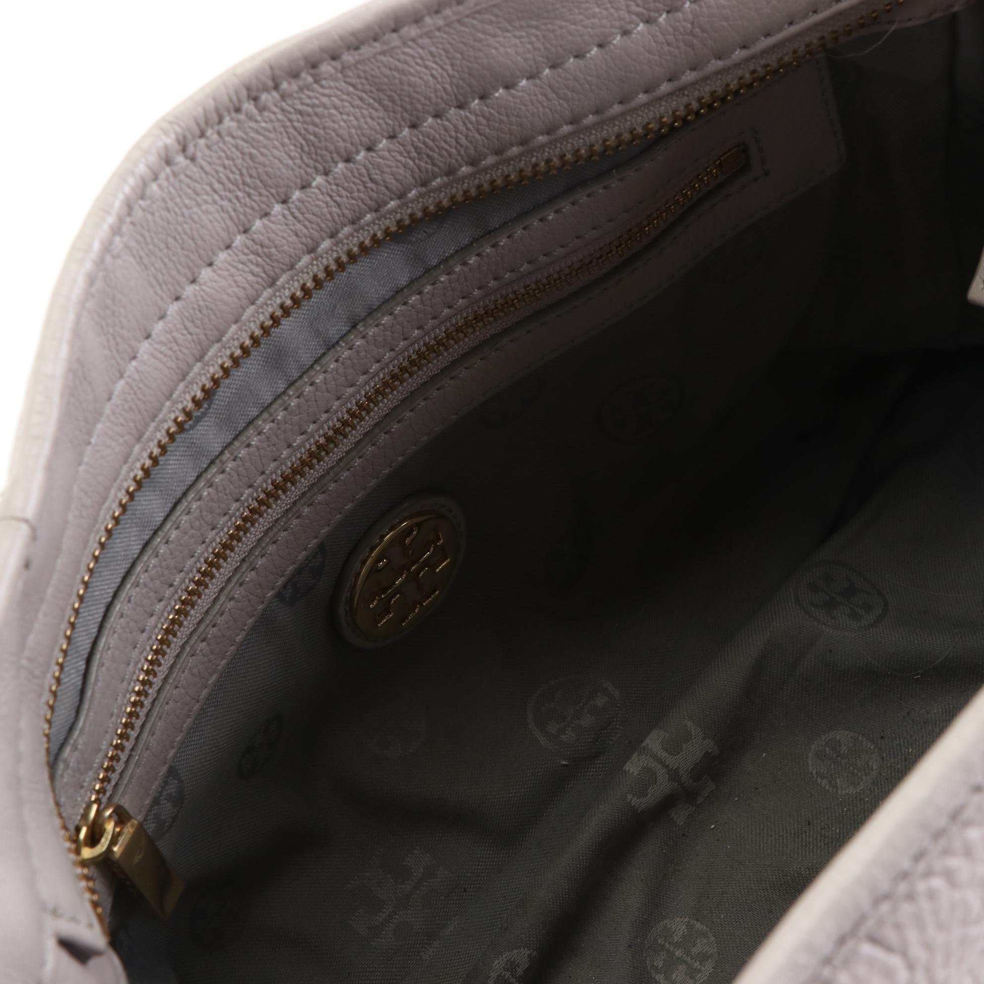 Tory Burch Amanda Satchel in Grain Leather with Detachable Strap