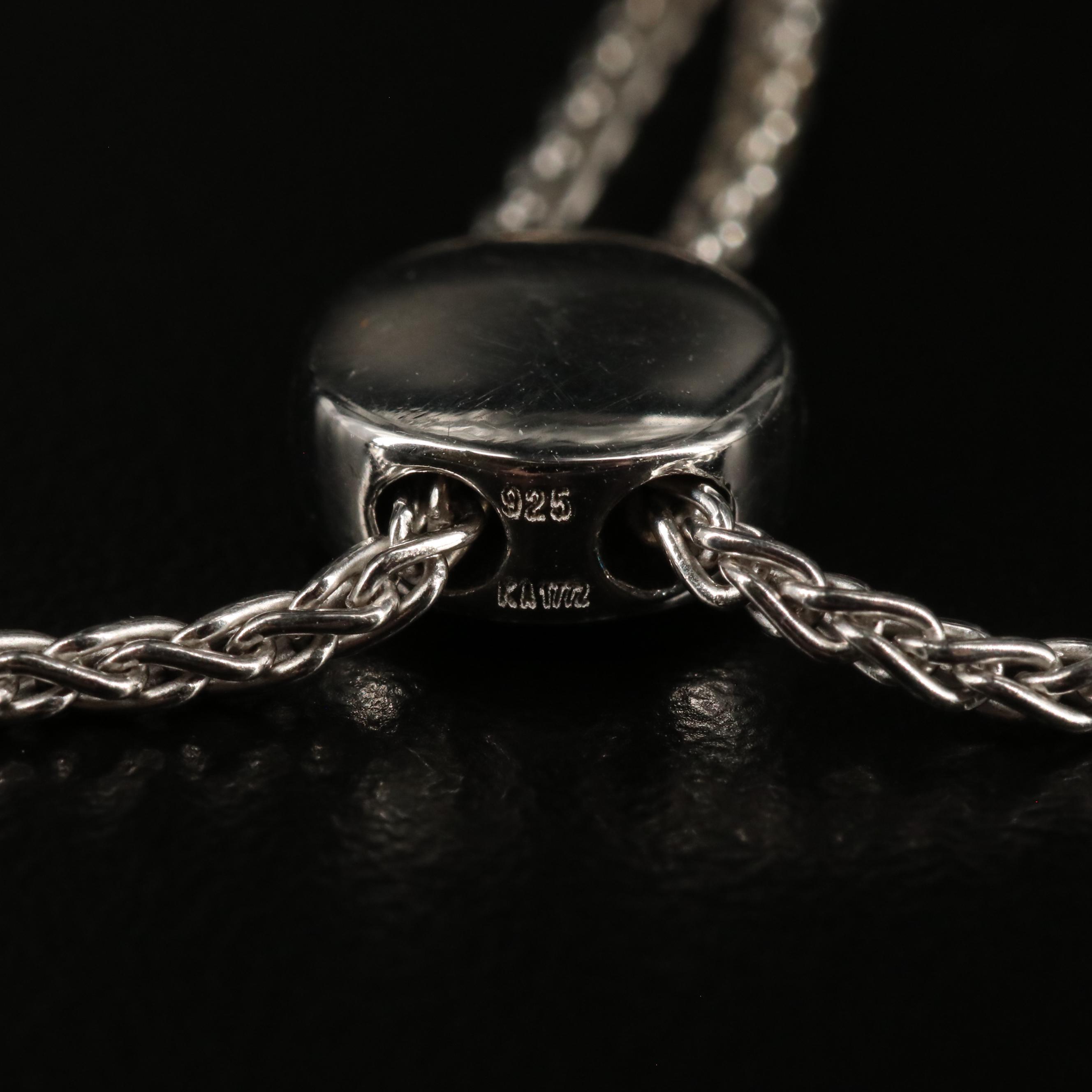 Sterling Diamond Infinity Bolo Bracelet