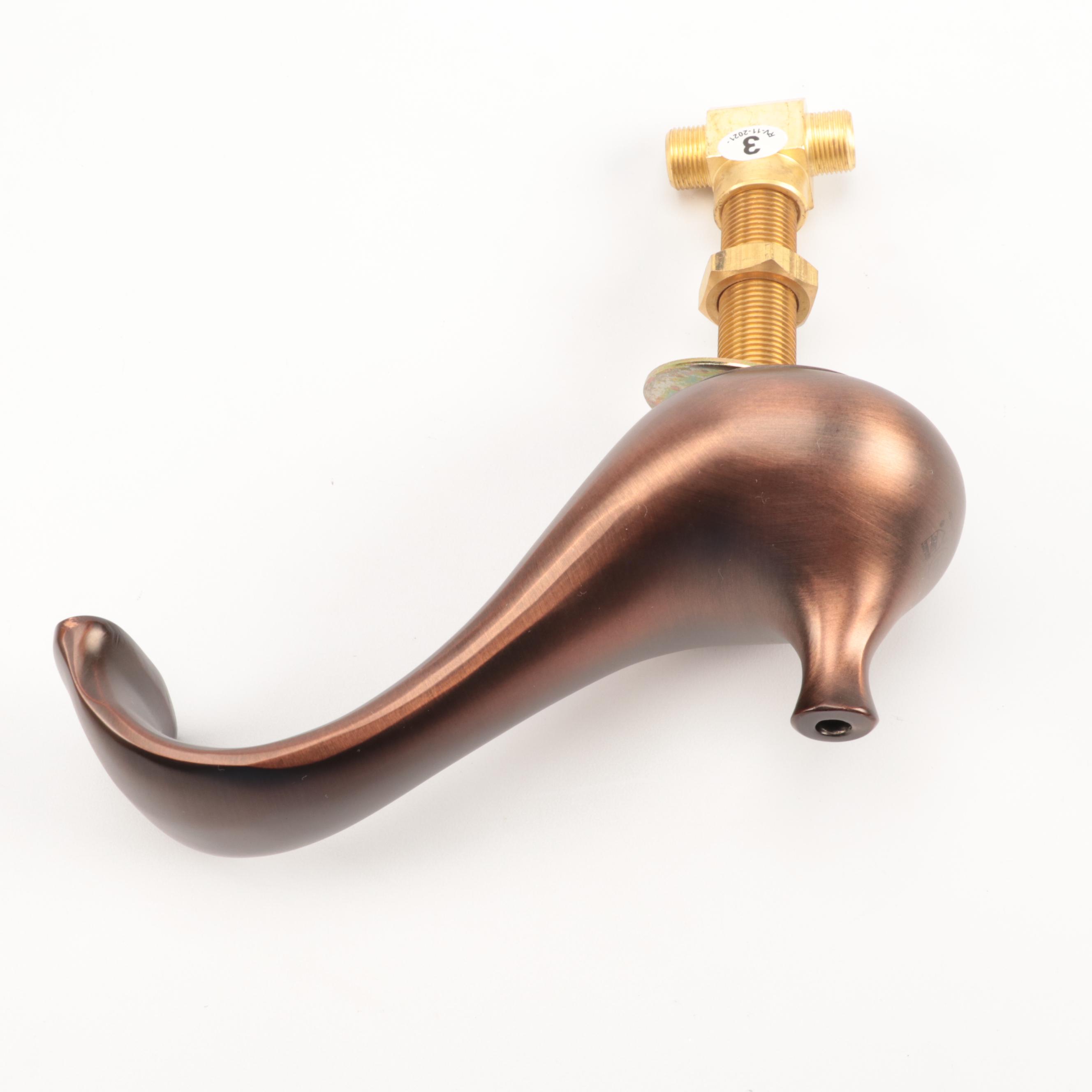 Oil Rubbed Bronze Finish Widespread Bathroom Faucet With Cross Handles