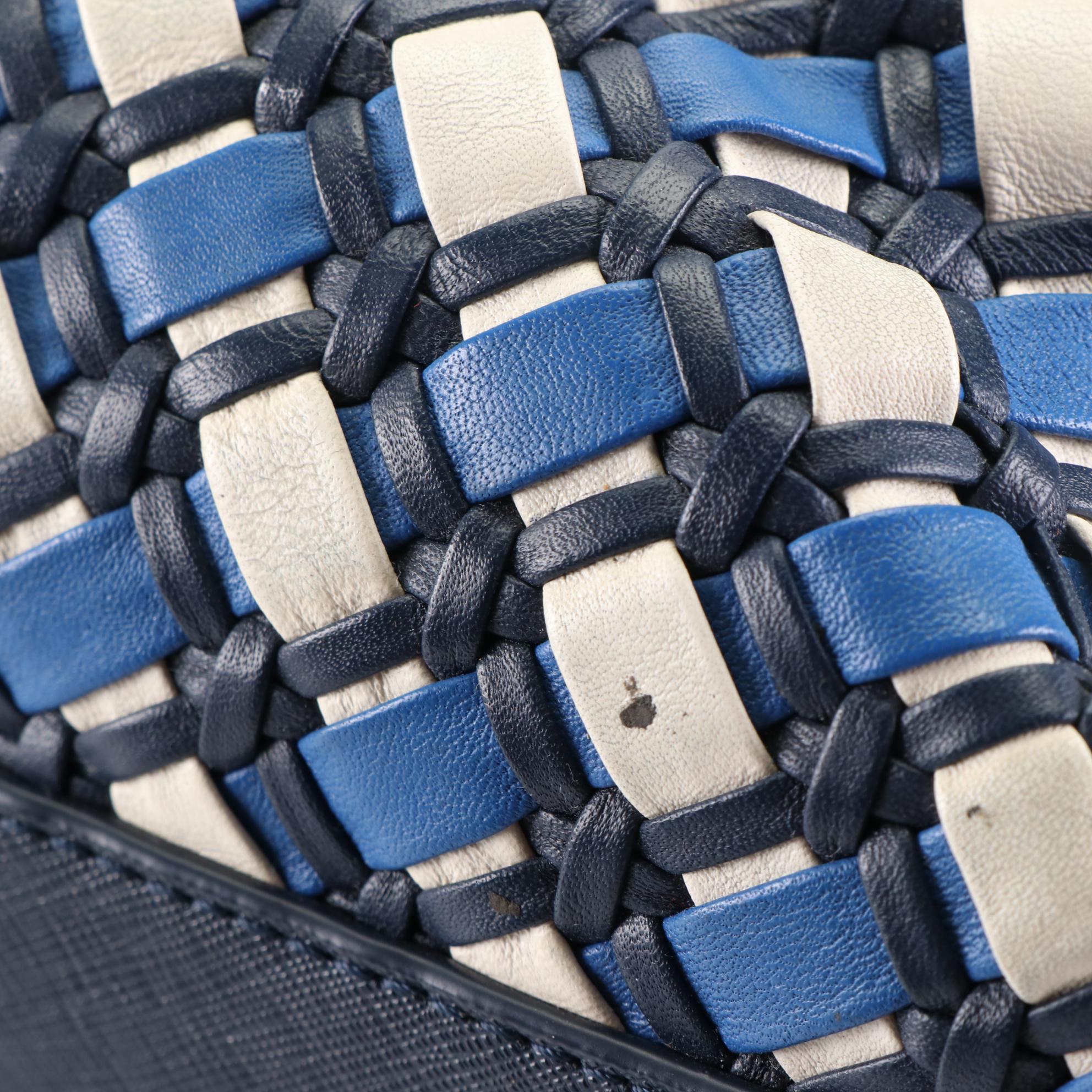 Tory Burch Robinson Tote in Woven, Textured, and Smooth Leather