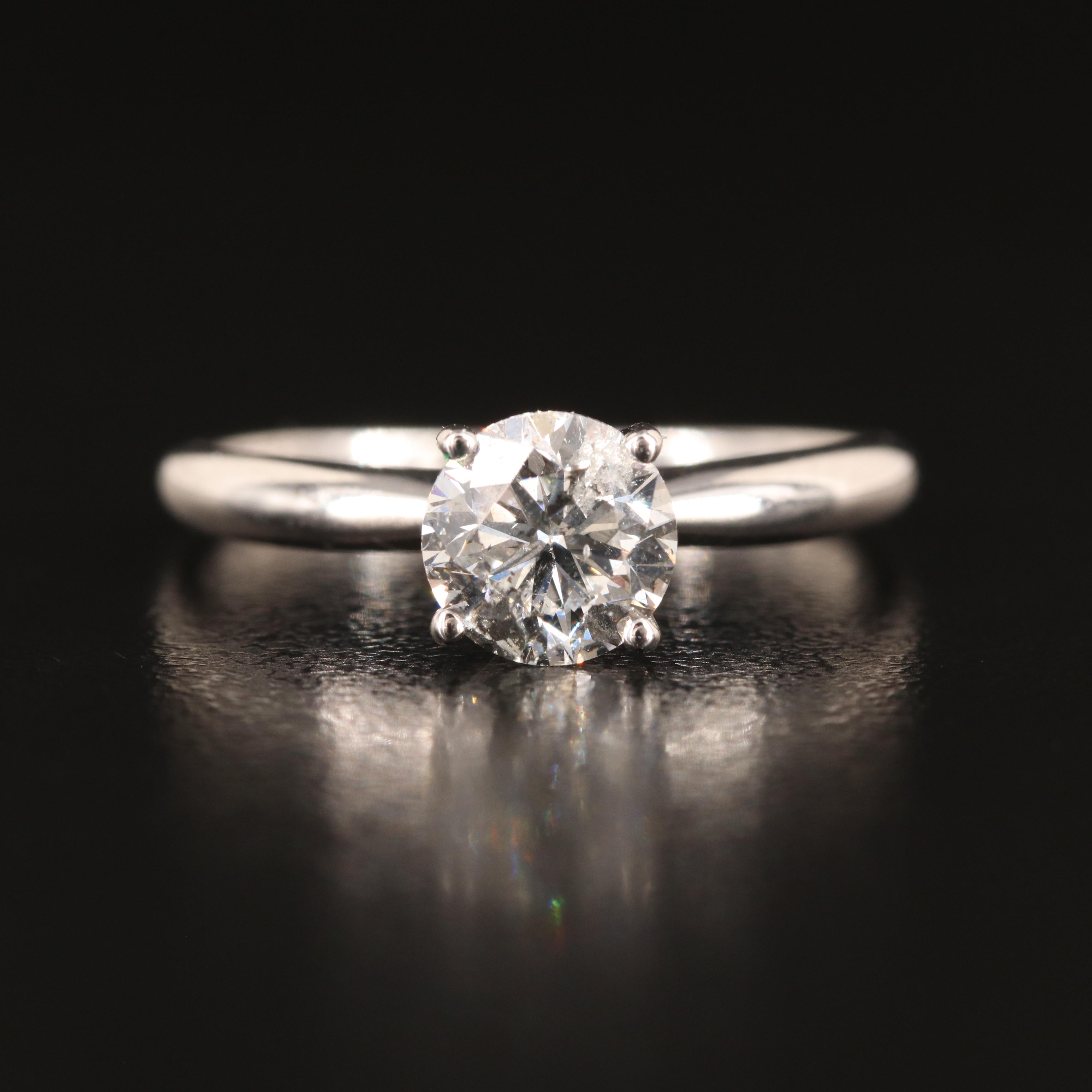 14K 0.98 CT Diamond Solitaire Ring