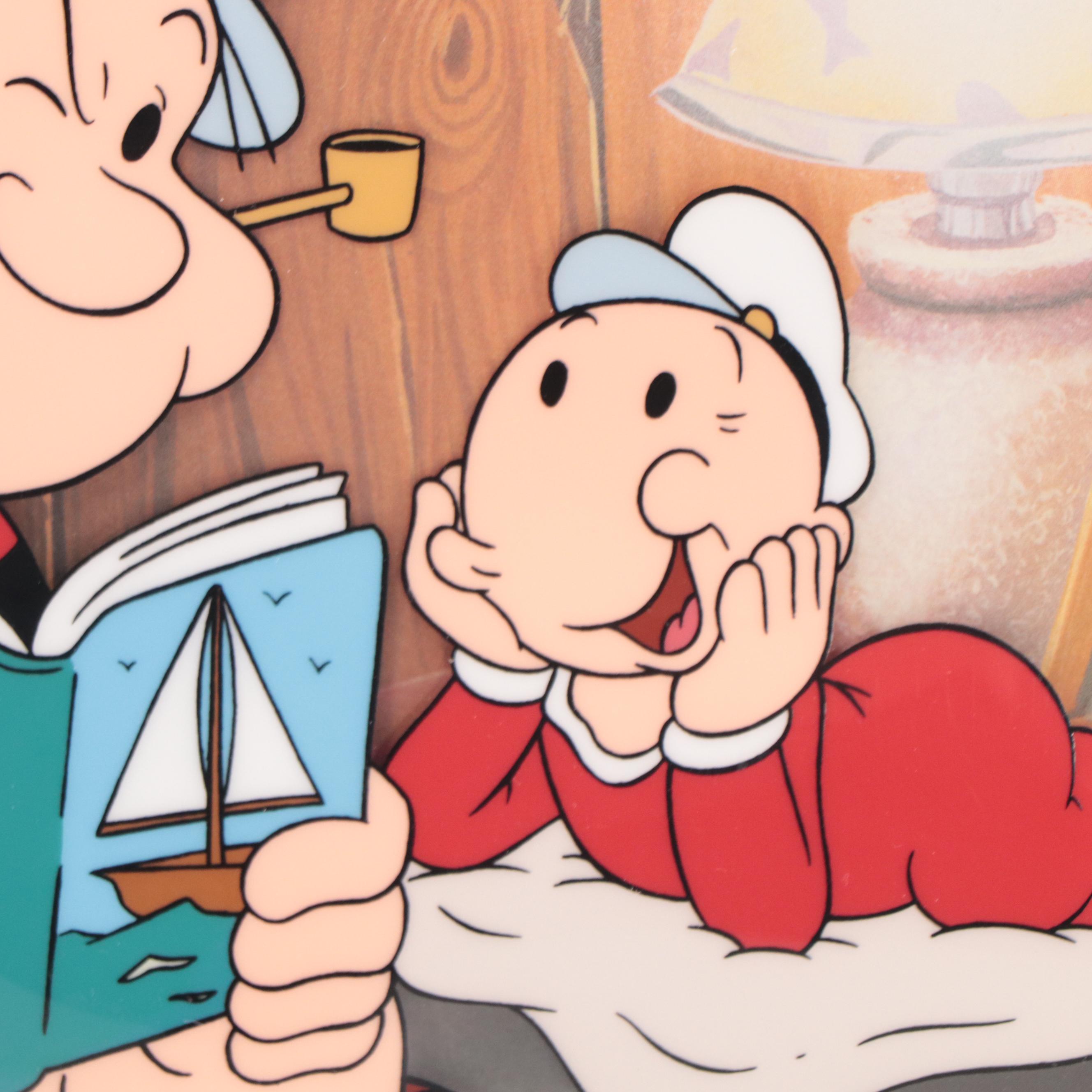 Myron Waldman Signed King Features Hand-Painted Animation Cel of Popeye