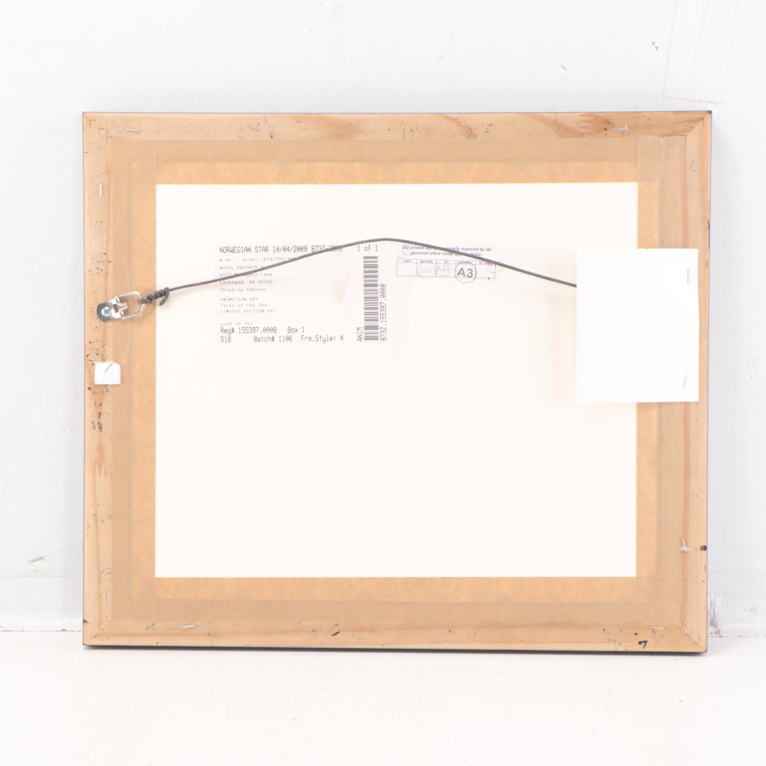 Myron Waldman Signed King Features Hand-Painted Animation Cel of Popeye