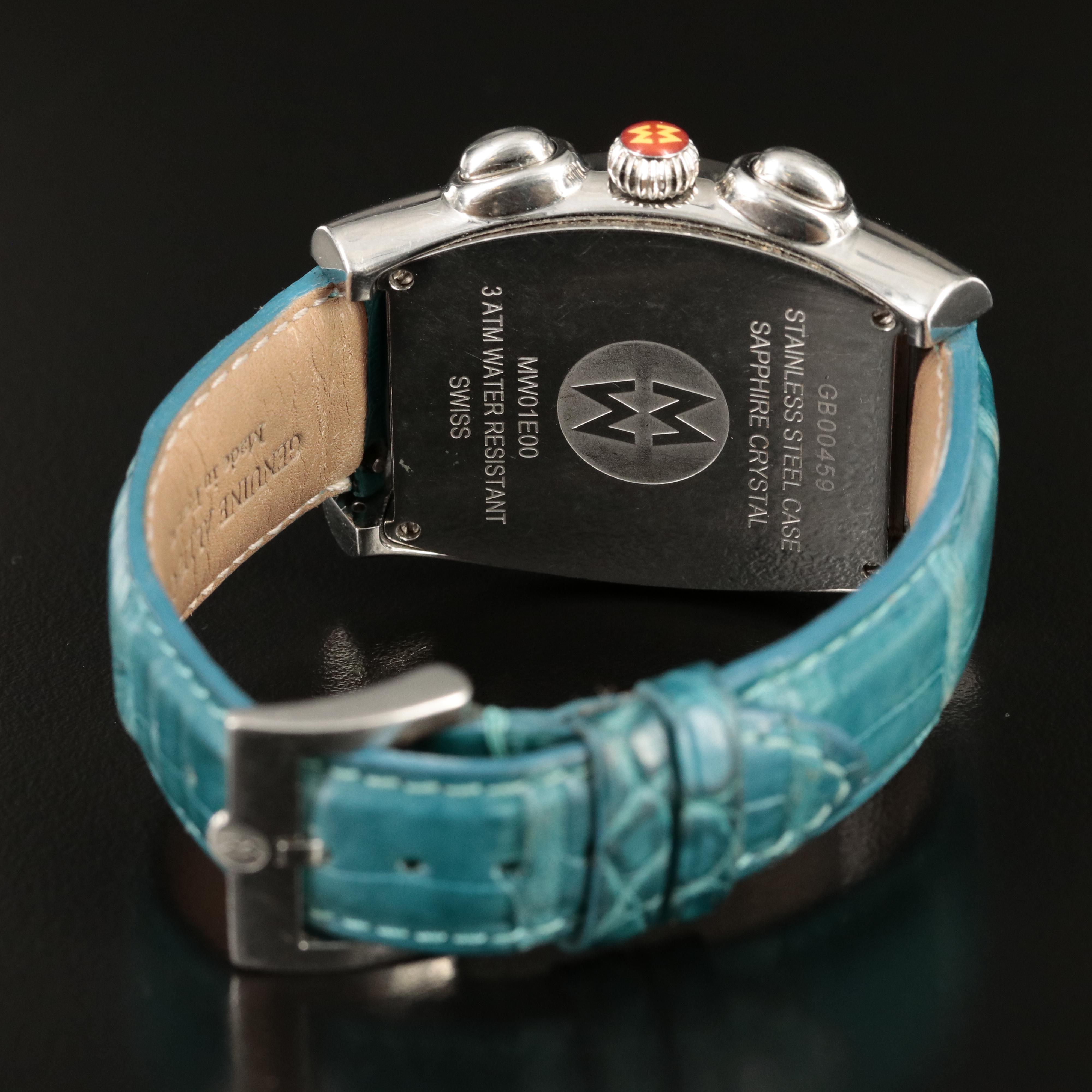 Michele Tonneau Shape Chronograph Watch