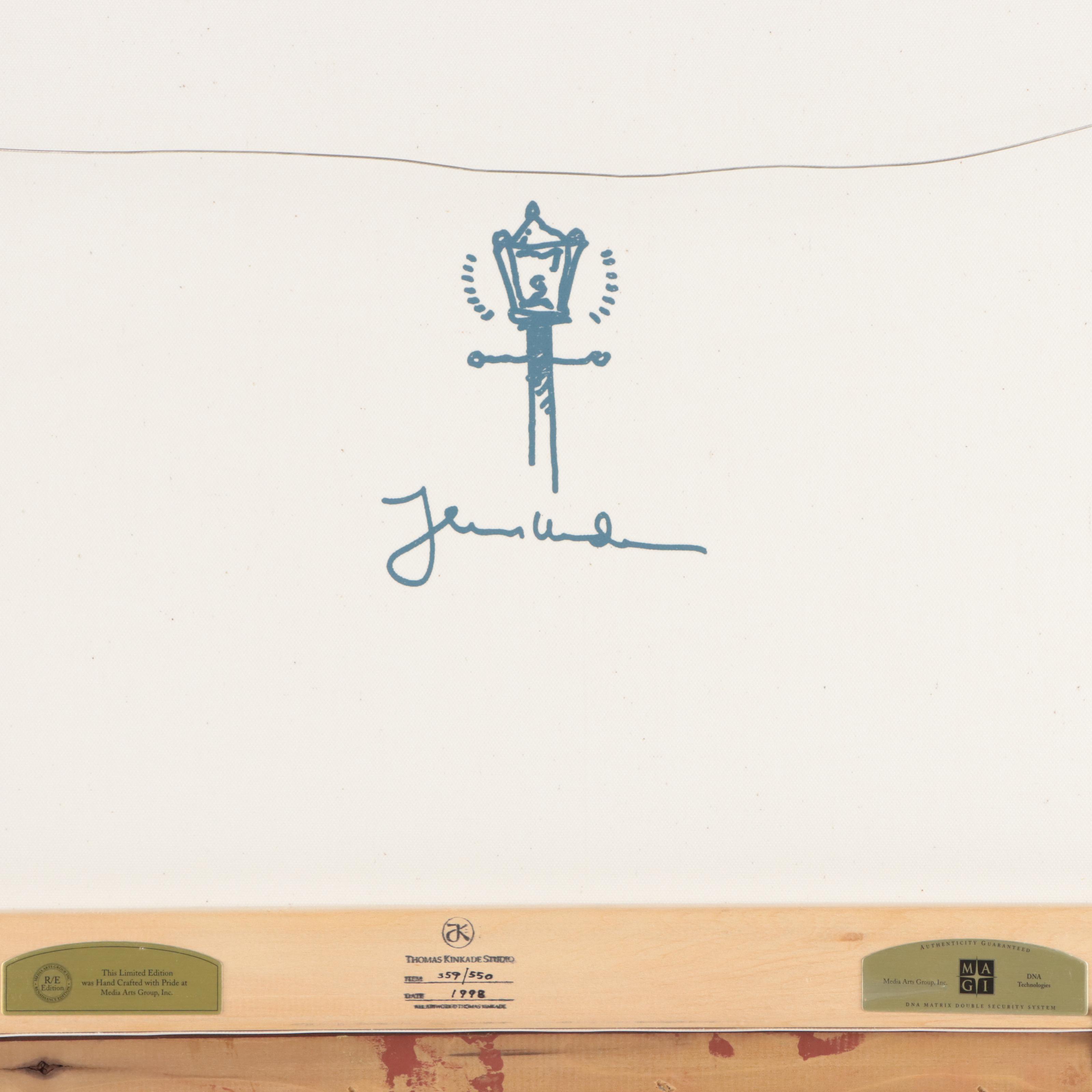 Thomas Kinkade "A Holiday Gathering: Christmas Cottage IX" Signed Print