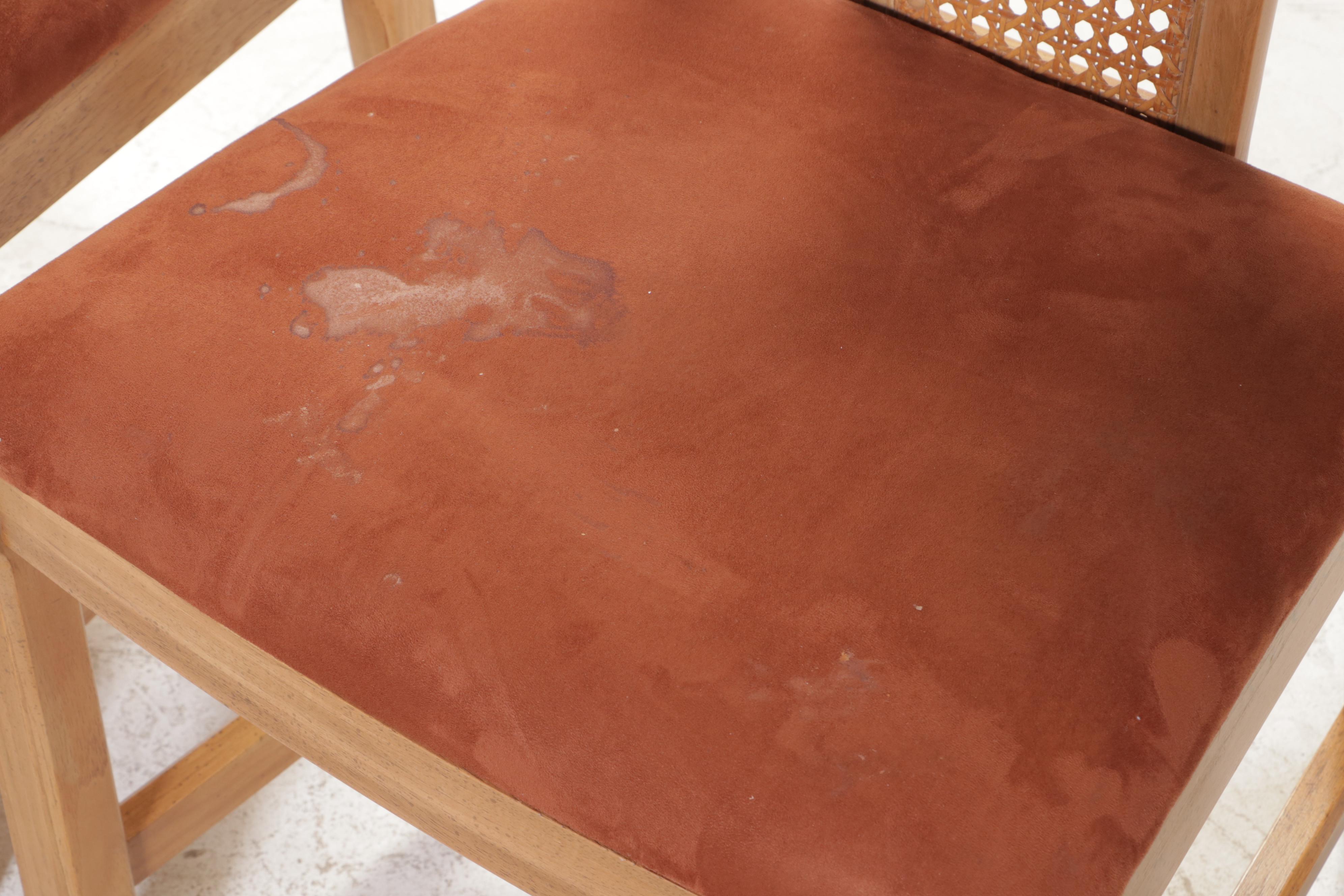 Seven-Piece Thomasville Oak and Caned Dining Set, Late 20th Century