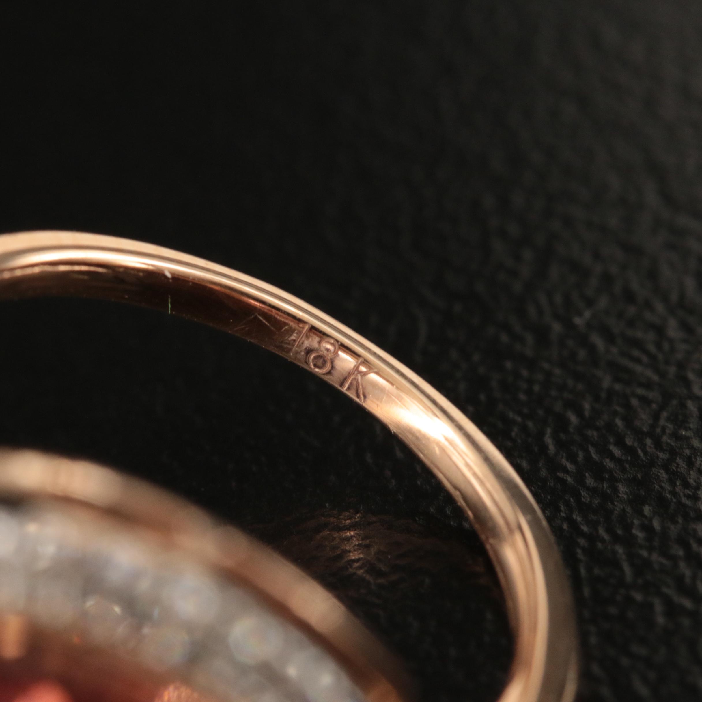 18K 8.22 CT Tourmaline and Diamond Halo Ring