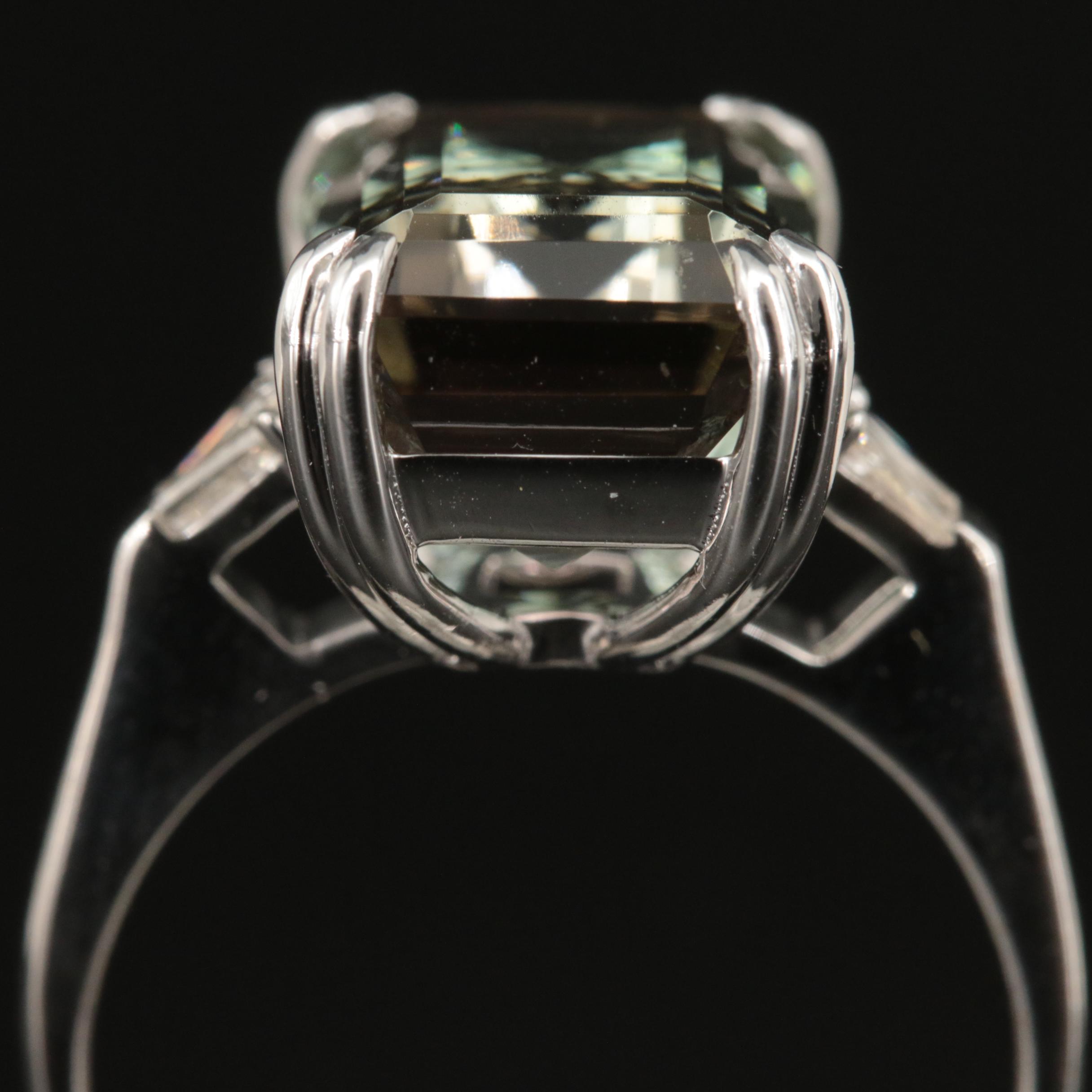 18K 6.96 CT Bi-Color Tourmaline and Diamond Ring