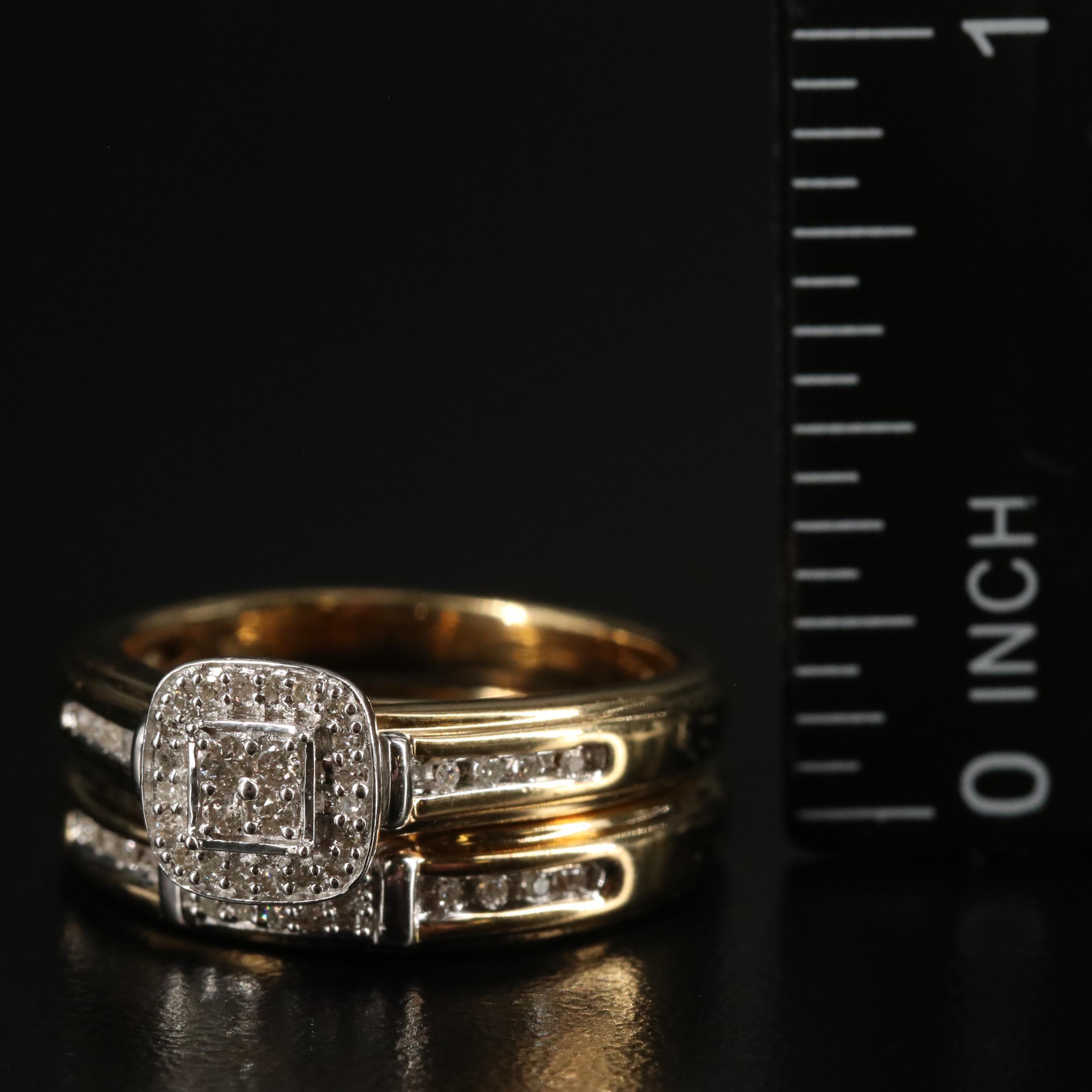 Sterling Diamond Ring and Band