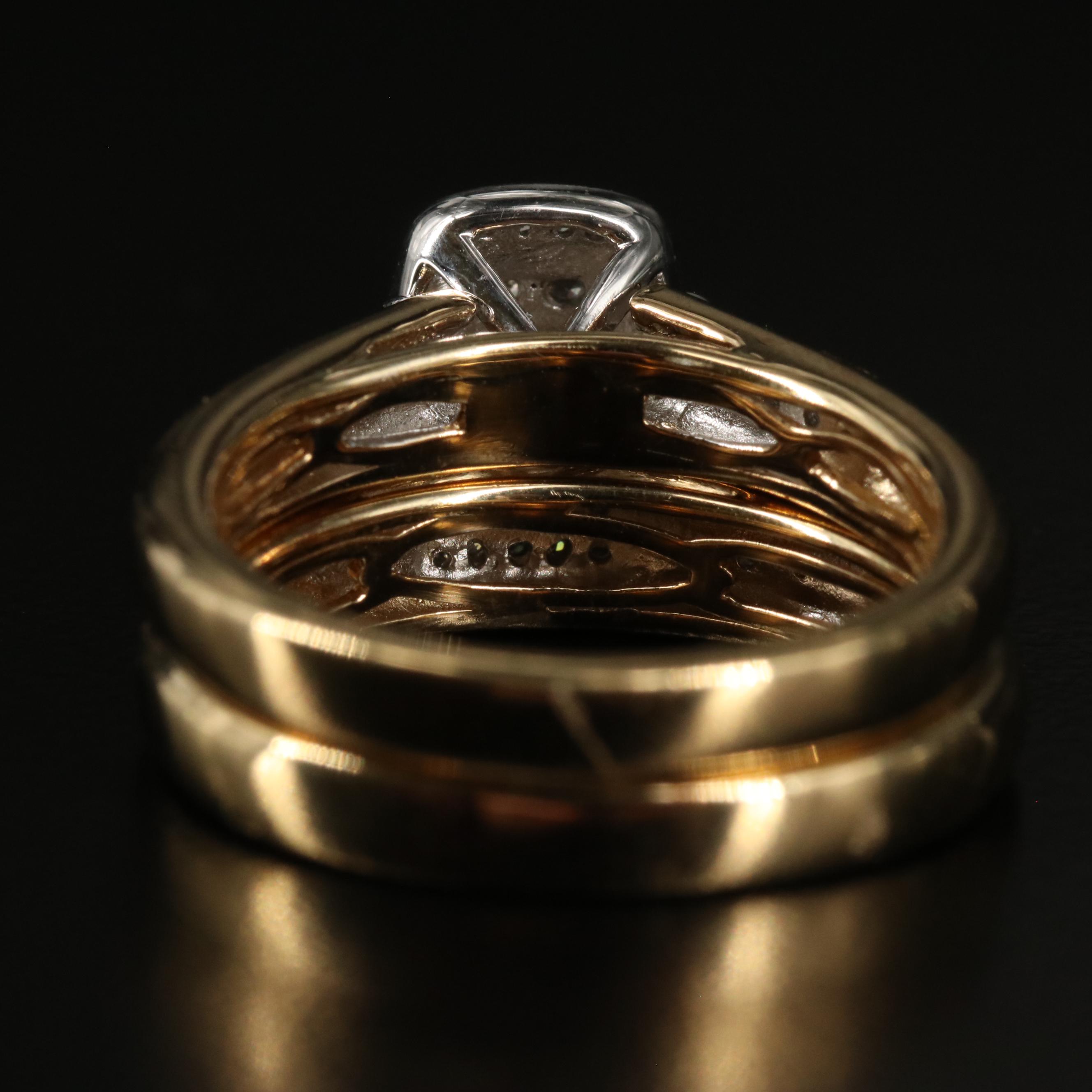 Sterling Diamond Ring and Band