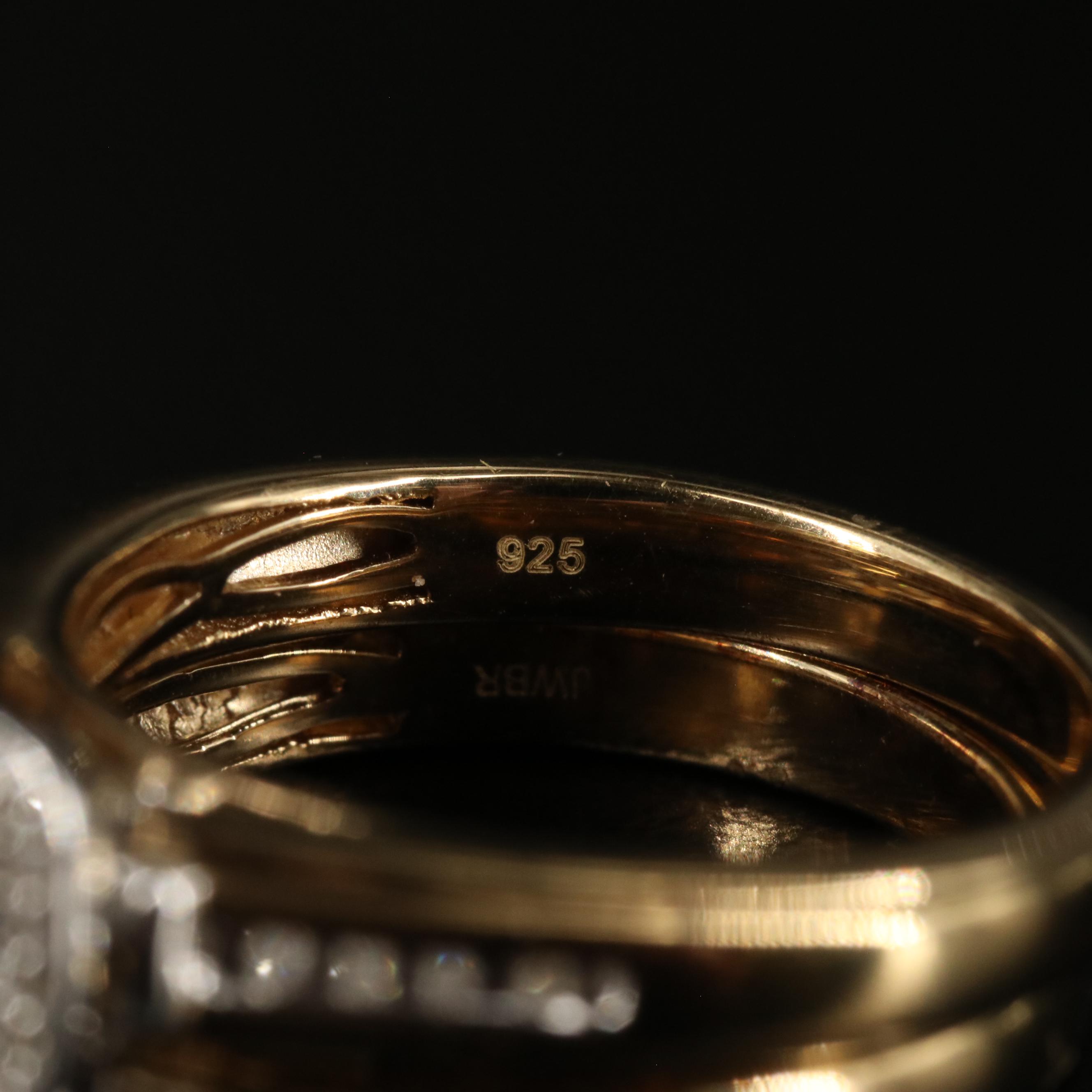 Sterling Diamond Ring and Band