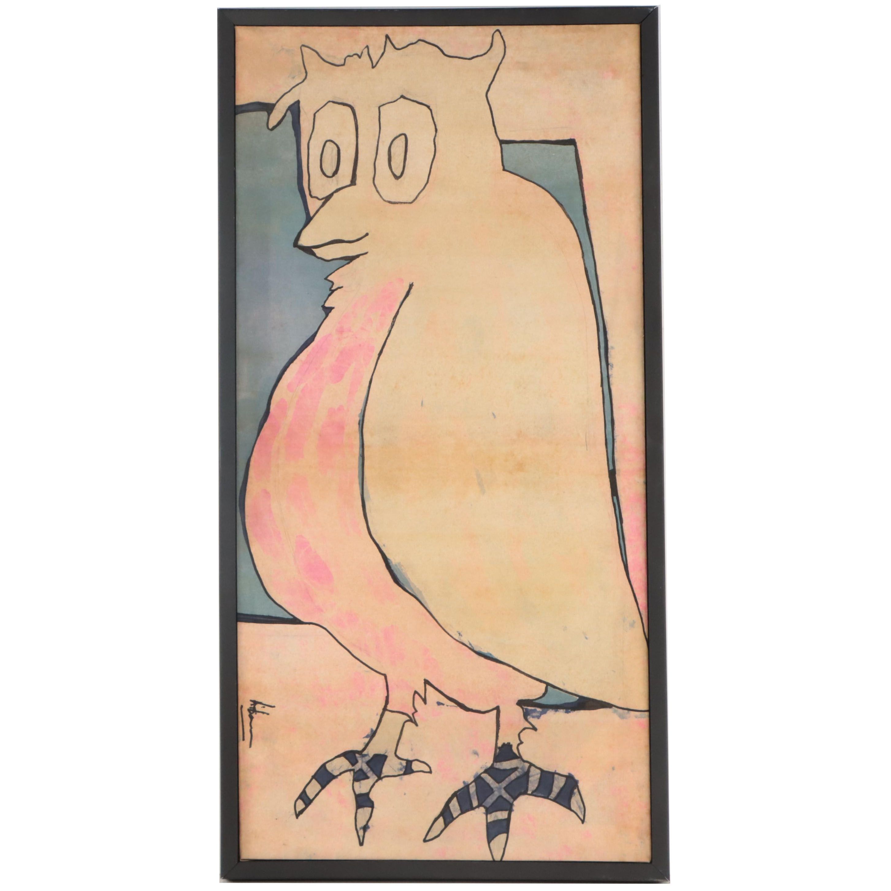 Harry Hilson Batik Textile "Hoot"