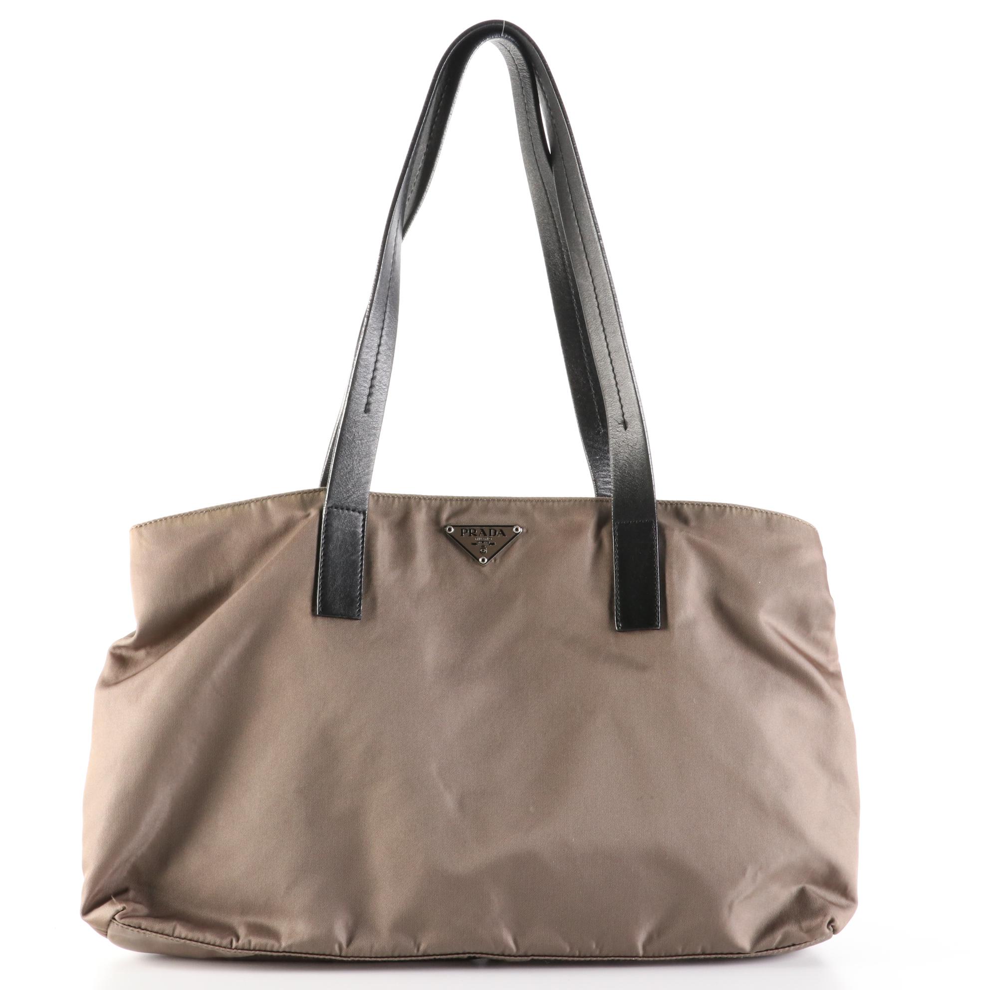 Prada Vela Sport Tote in Tessuto Nylon with Leather Trim